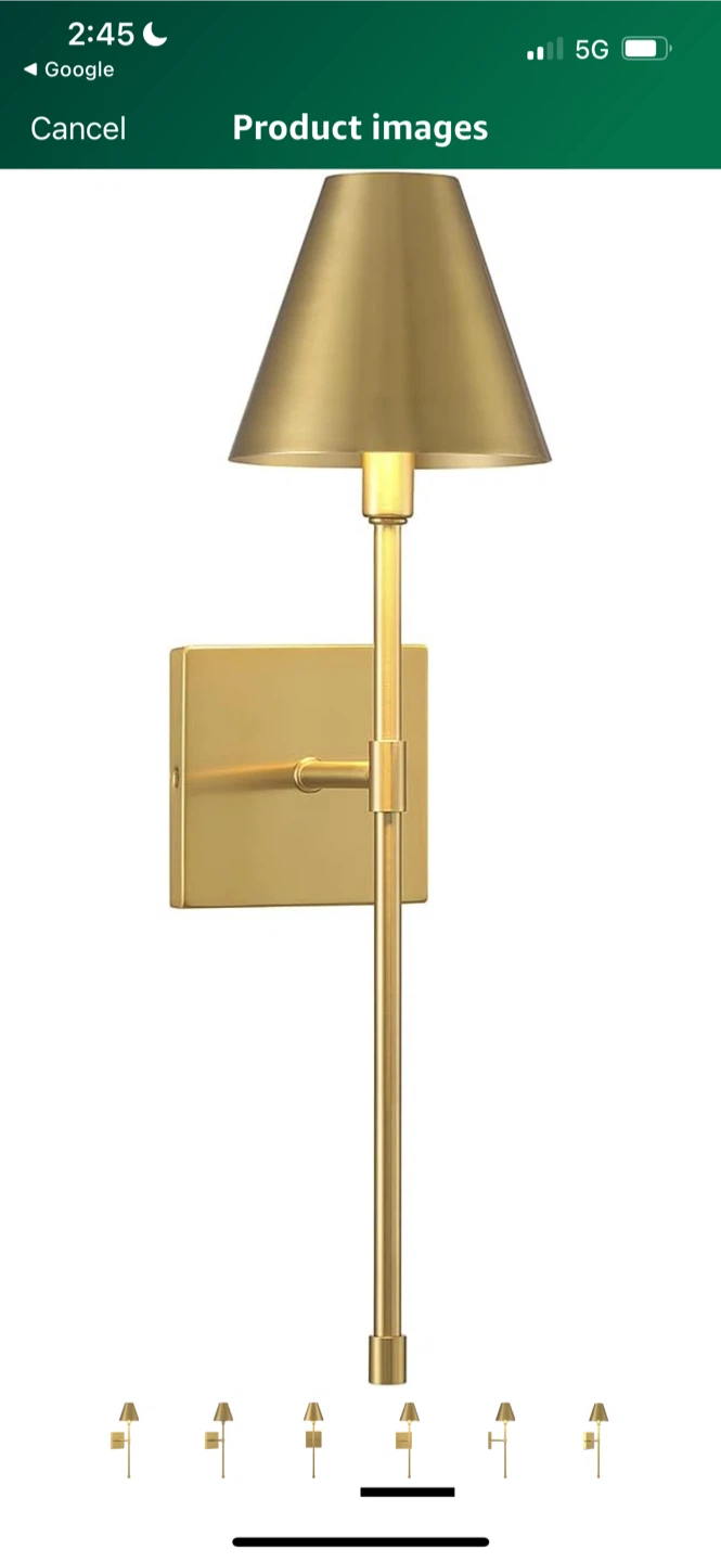 Brand New Gold Wall Sconce Lighting Fixture - photo 4