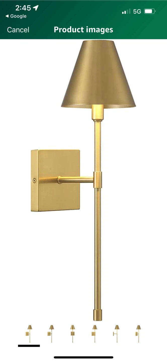 Brand New Gold Wall Sconce Lighting Fixture