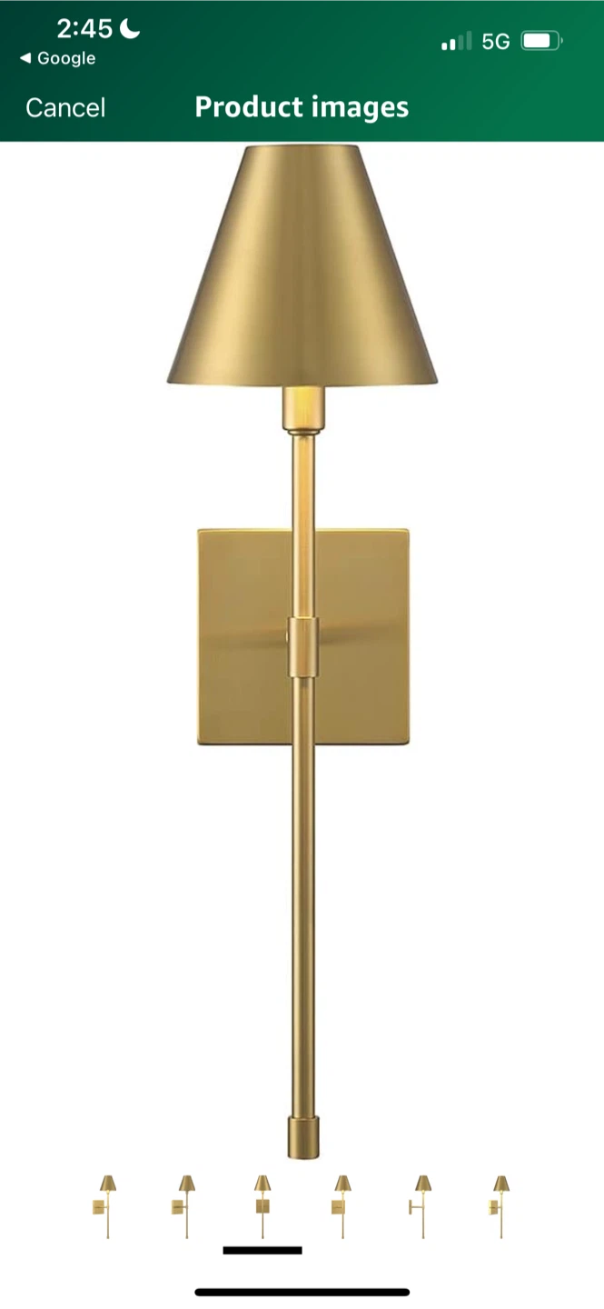 Brand New Gold Wall Sconce Lighting Fixture - photo 3