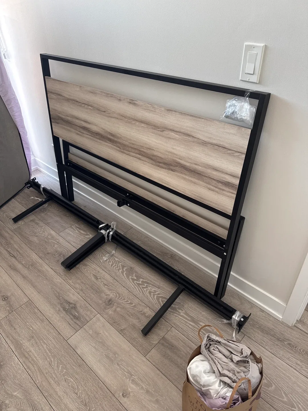 Full Size Bed Frame + mattress (ready to pick up) image indicator(2)