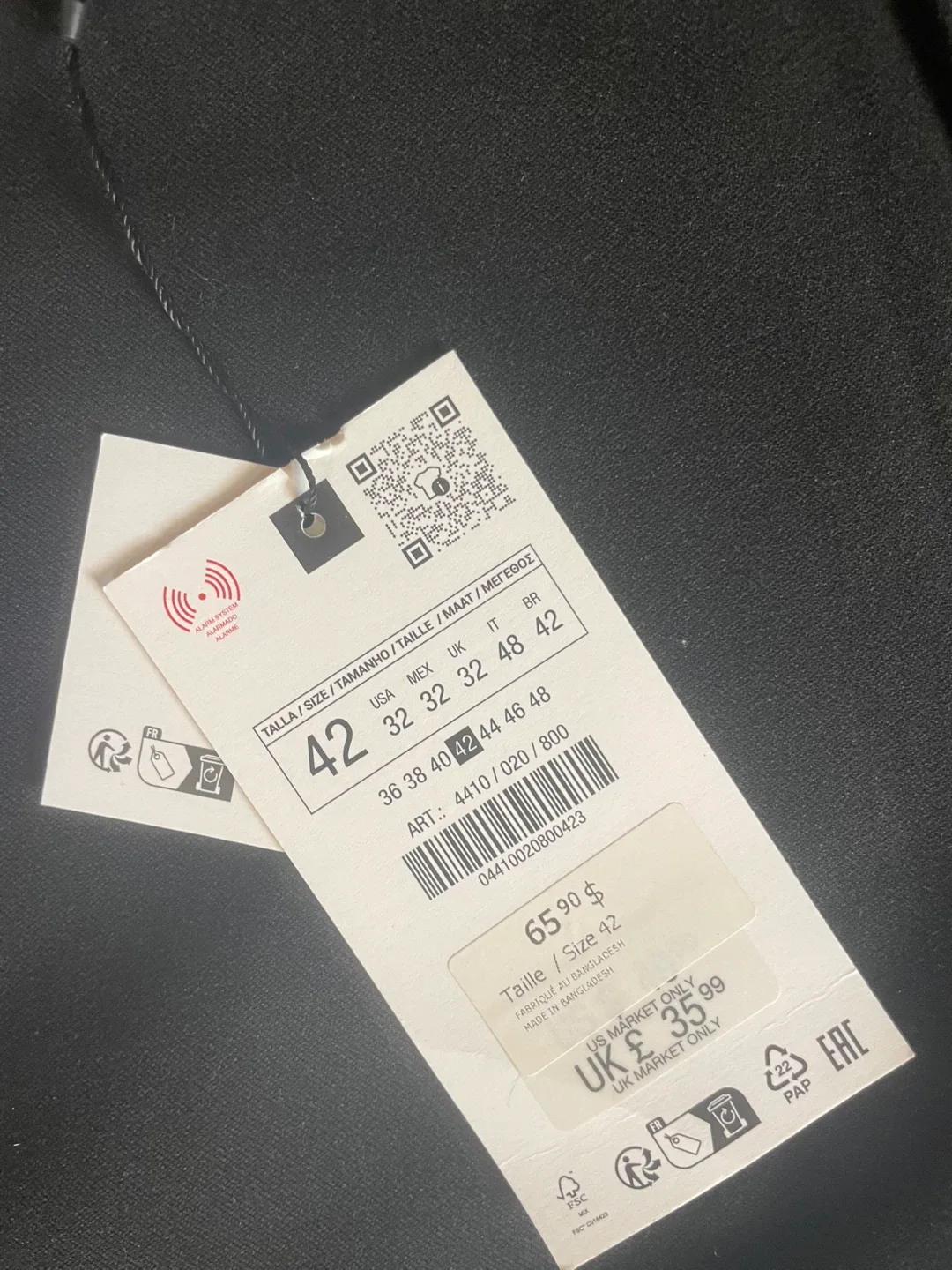 Zara The Melange Pant Slim Stretch - W32 image indicator(3)