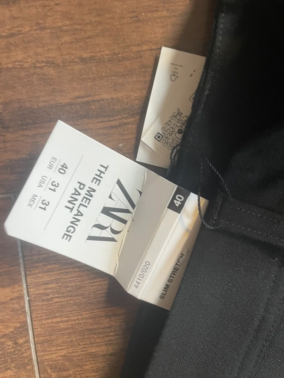 Zara The Melange Pant, Size 40, Black image indicator(2)