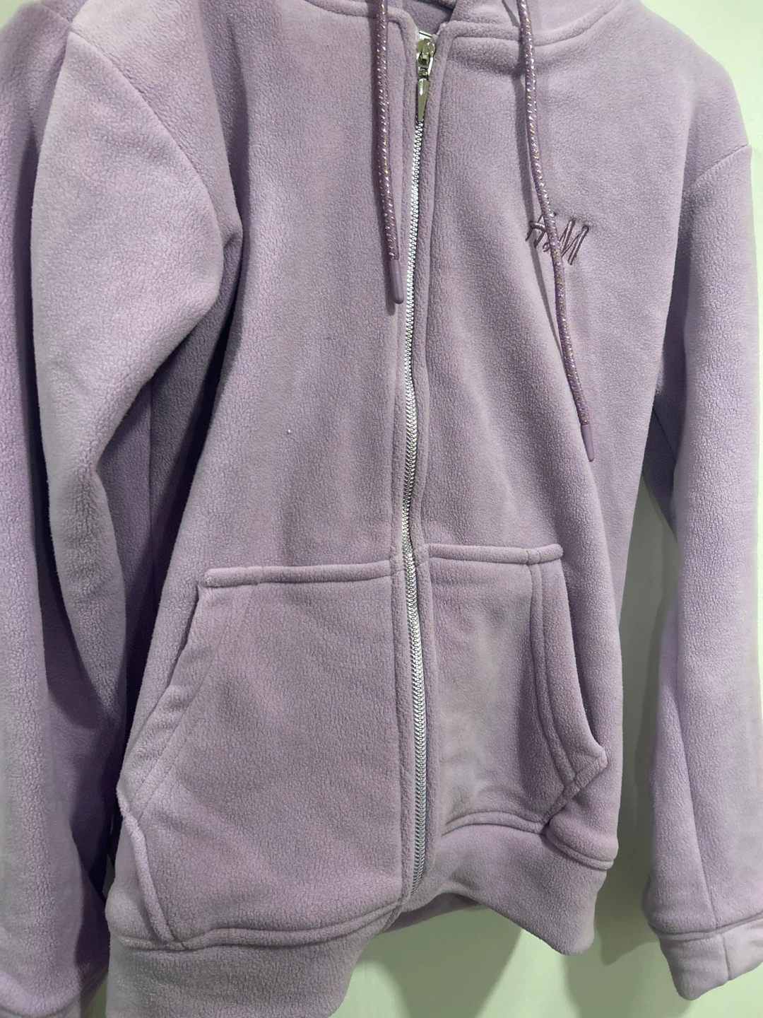 H&M Purple Fleece Zip-Up Hoodie