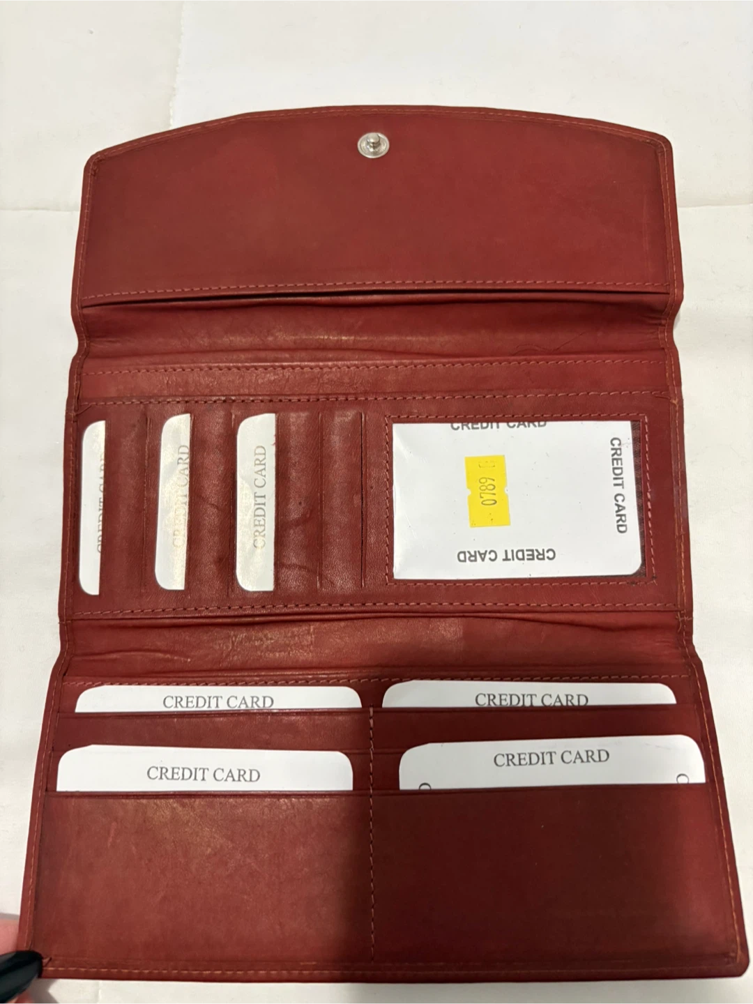 Red Genuine Leather Wallet - photo 3