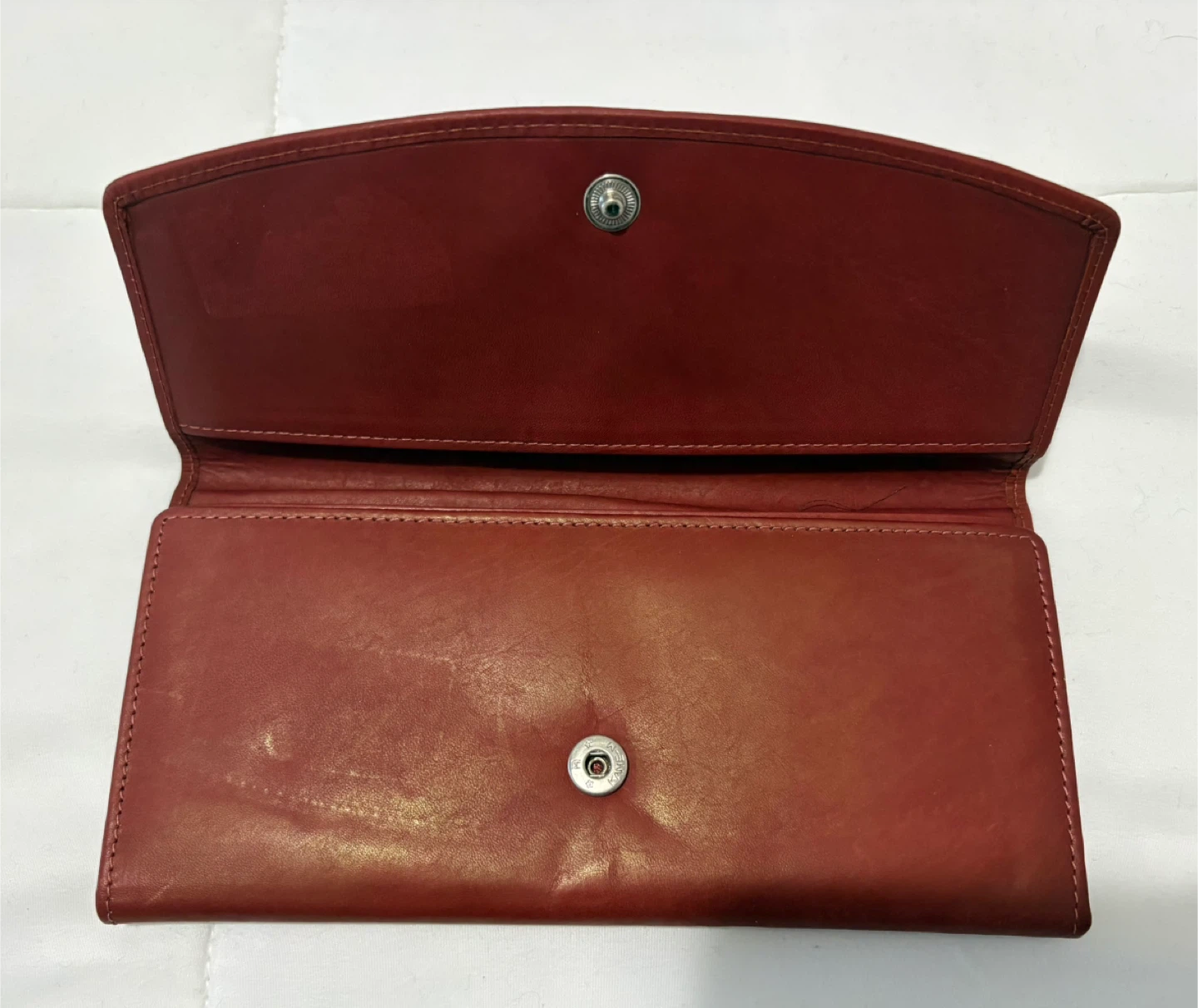 Red Genuine Leather Wallet - photo 2