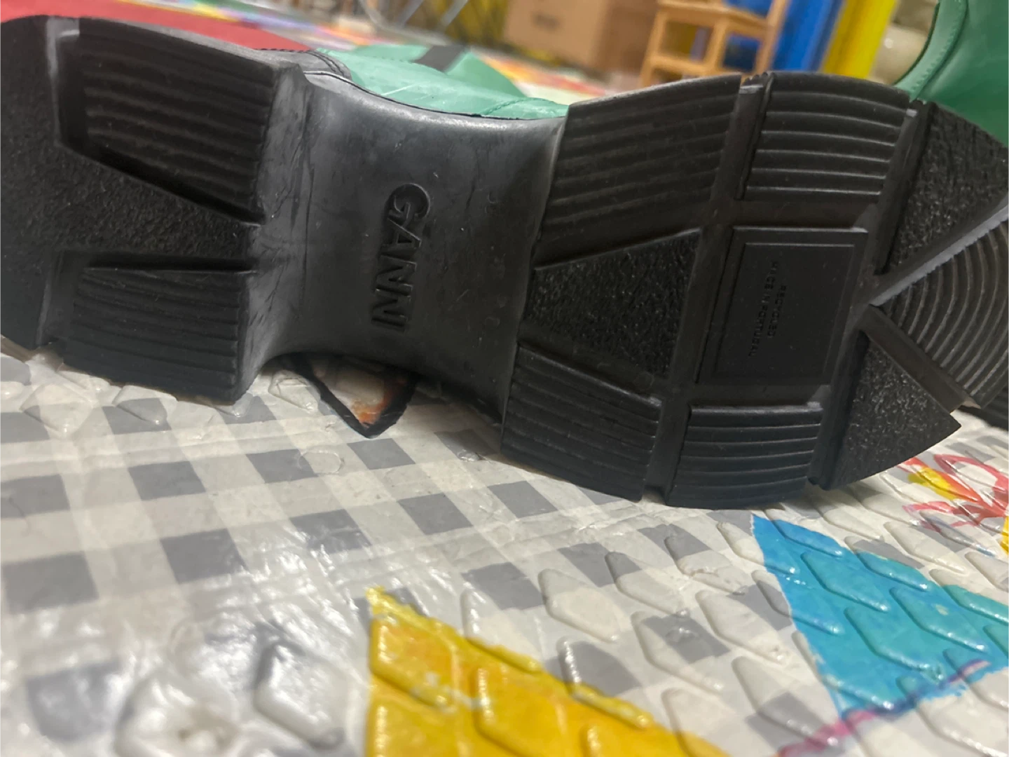 Ganni Green Rubber Rain  Boots - photo 4