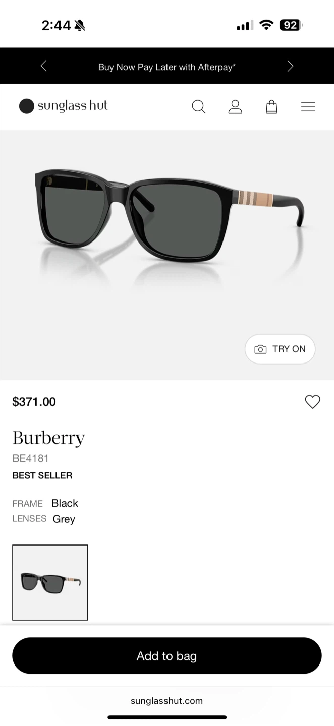 Authentic Burberry BE4181 Black Sunglasses - photo 3