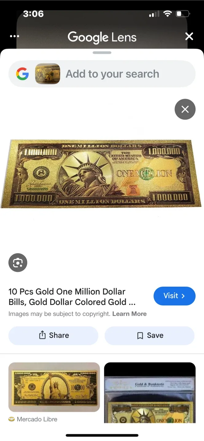 USA One Million Dollar Novelty Bill image indicator(6)