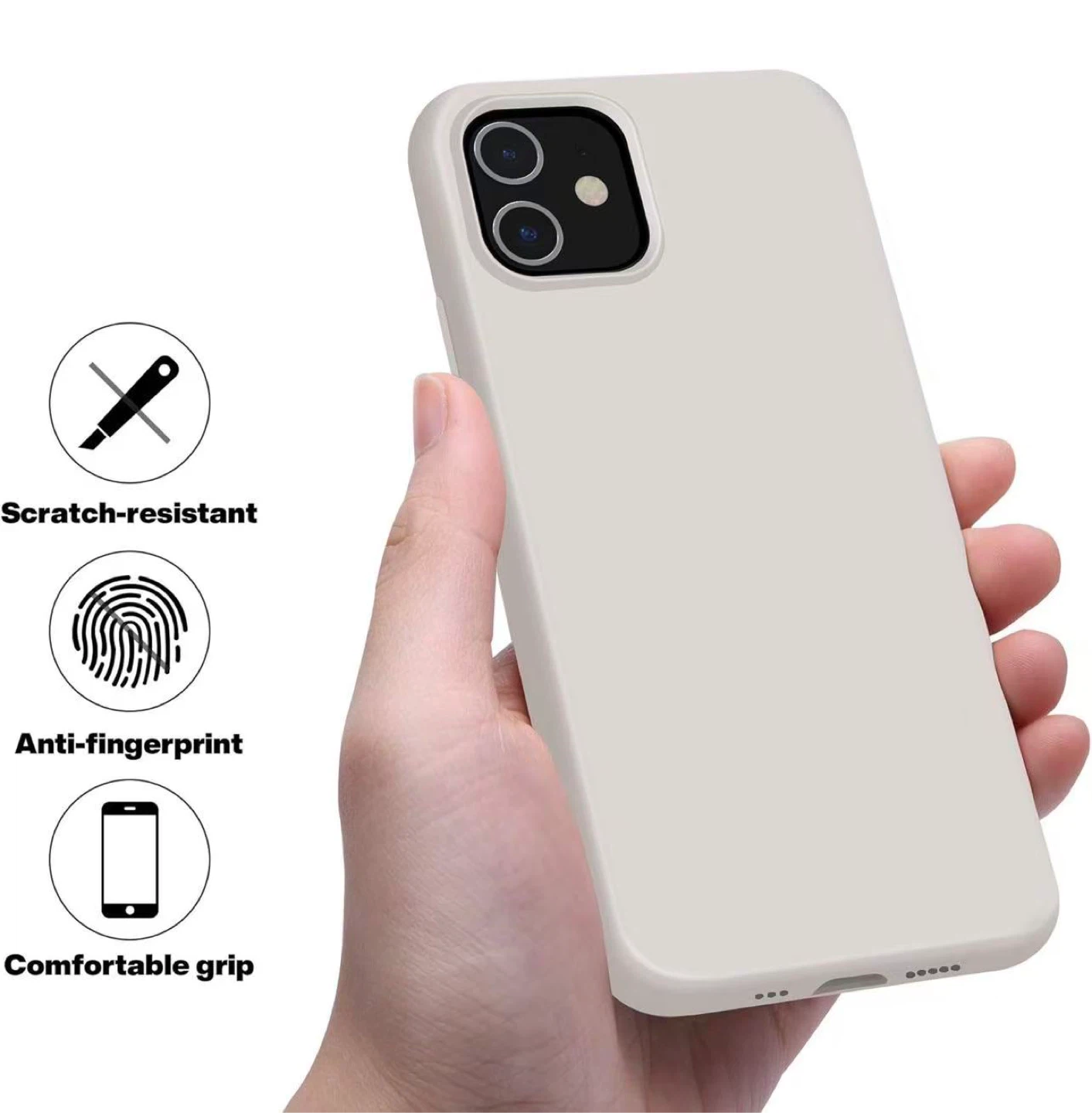 iPhone 12/12 Pro Case - Silicone, Anti-Fingerprint - photo 5