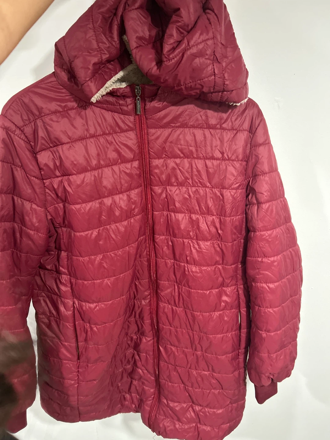 Burgundy Puffer Jacket - photo 2