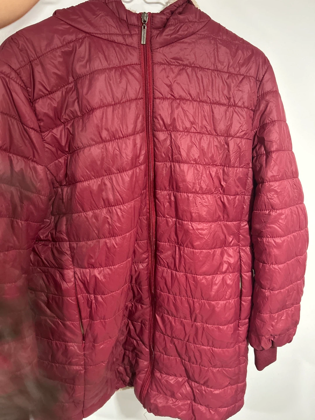 Burgundy Puffer Jacket