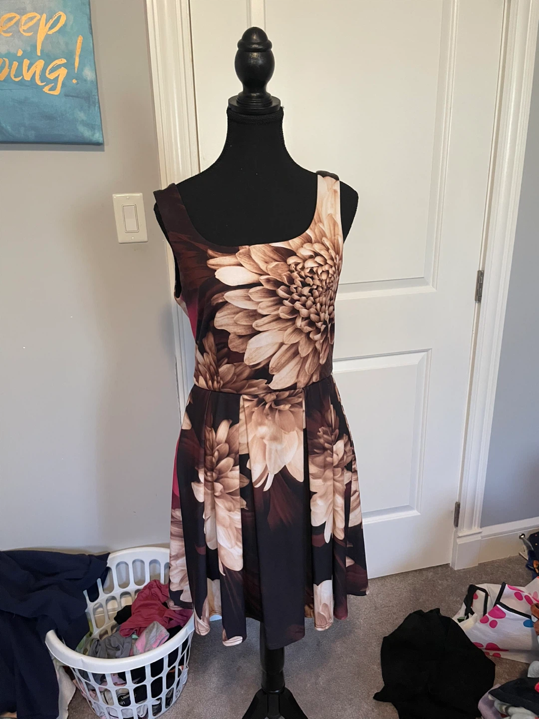 Floral Print Sleeveless Dress - photo 3