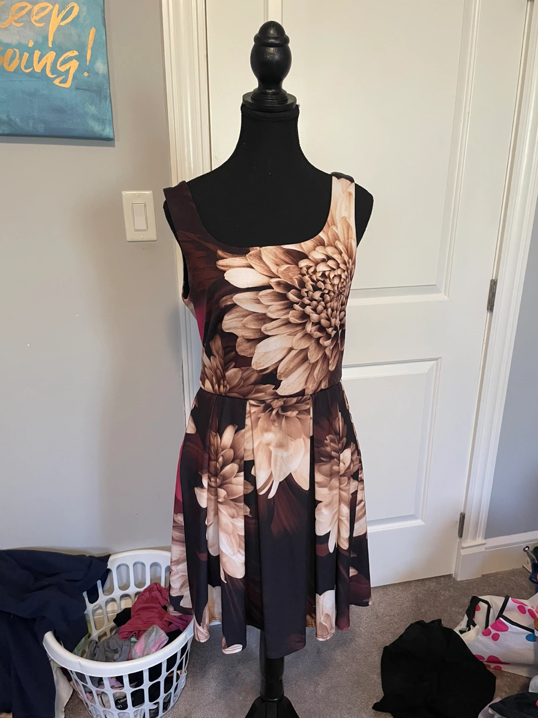Floral Print Sleeveless Dress