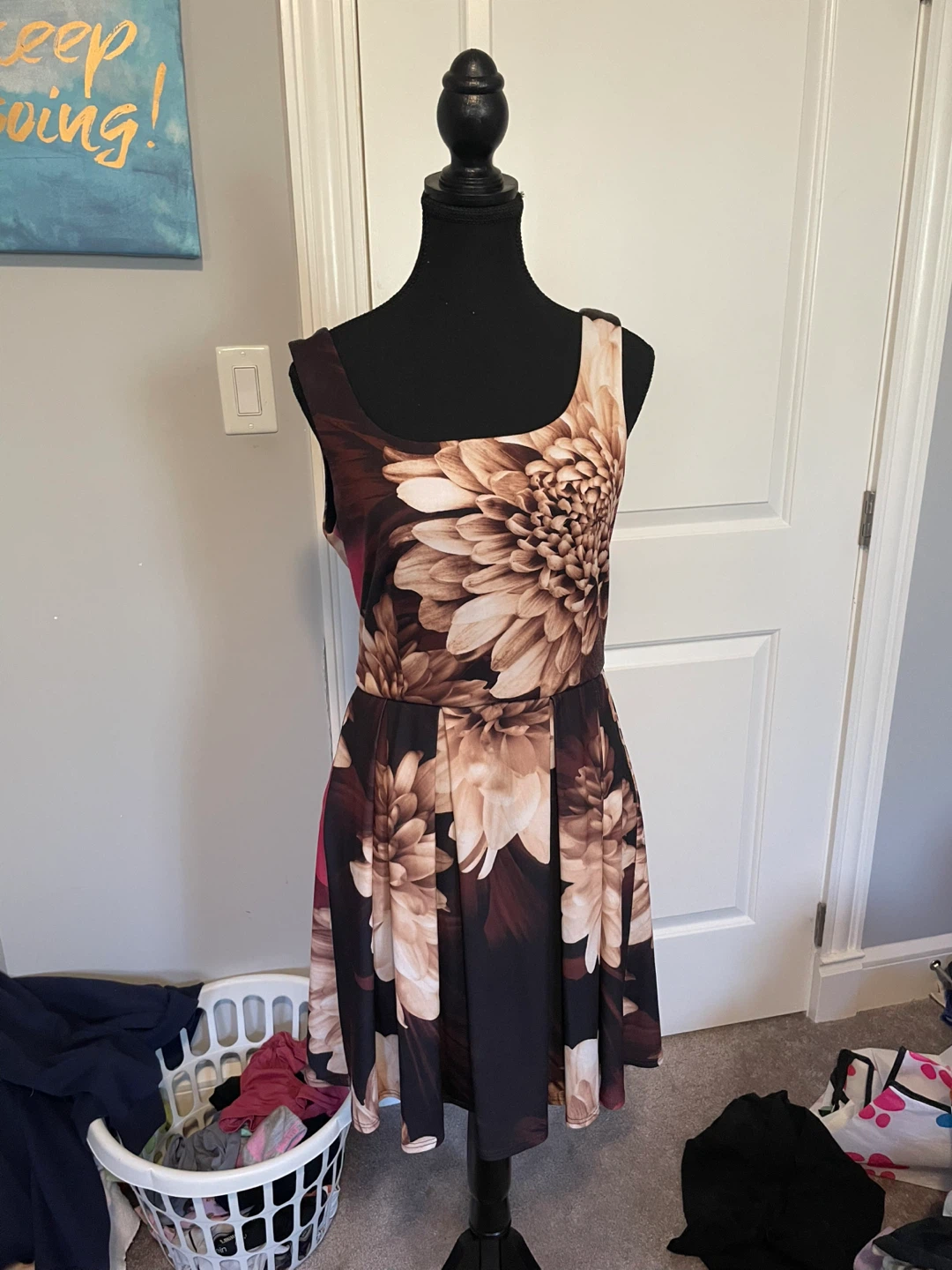 Floral Print Sleeveless Dress - photo 5