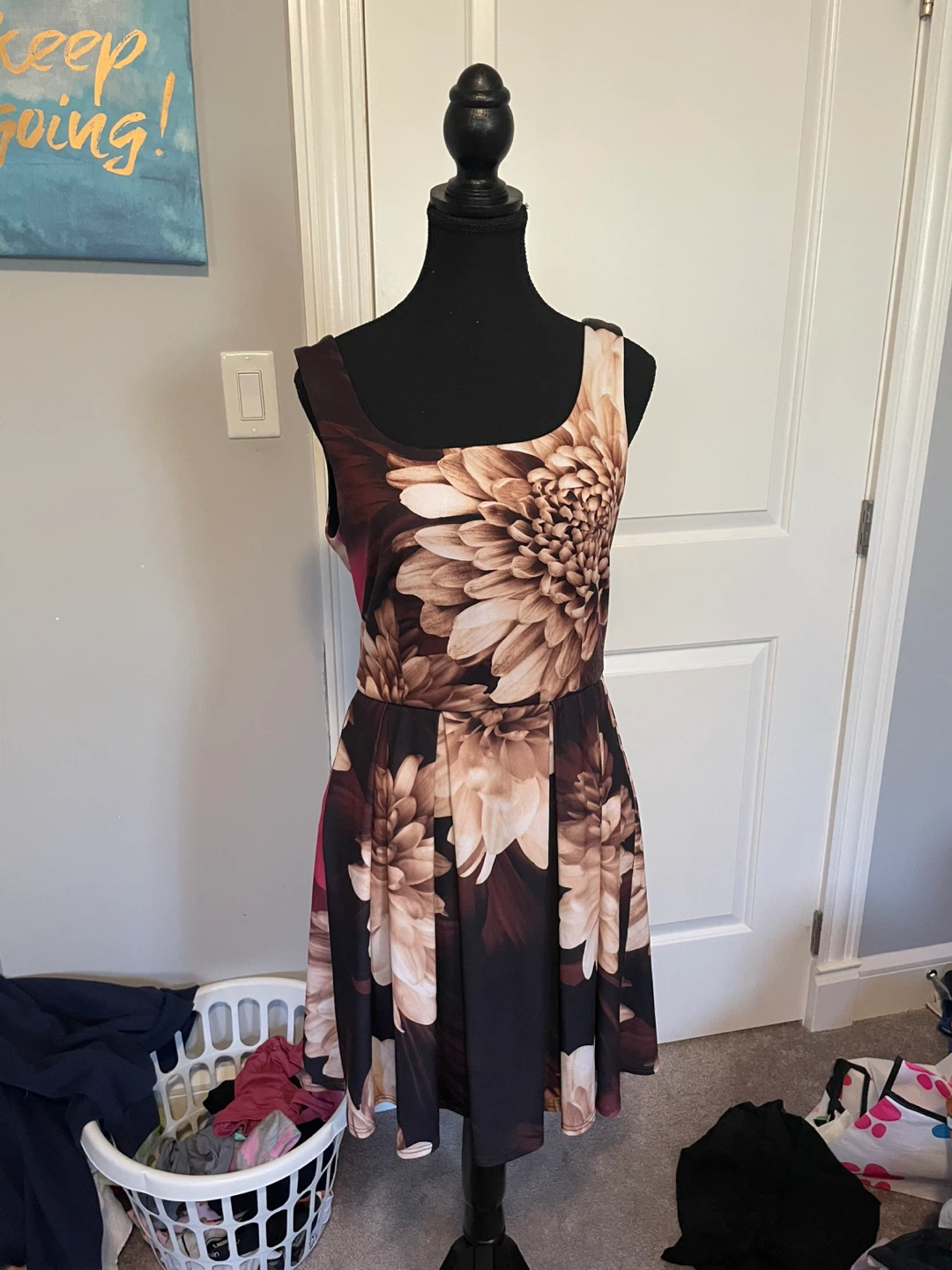 Floral Print Sleeveless Dress - photo 4