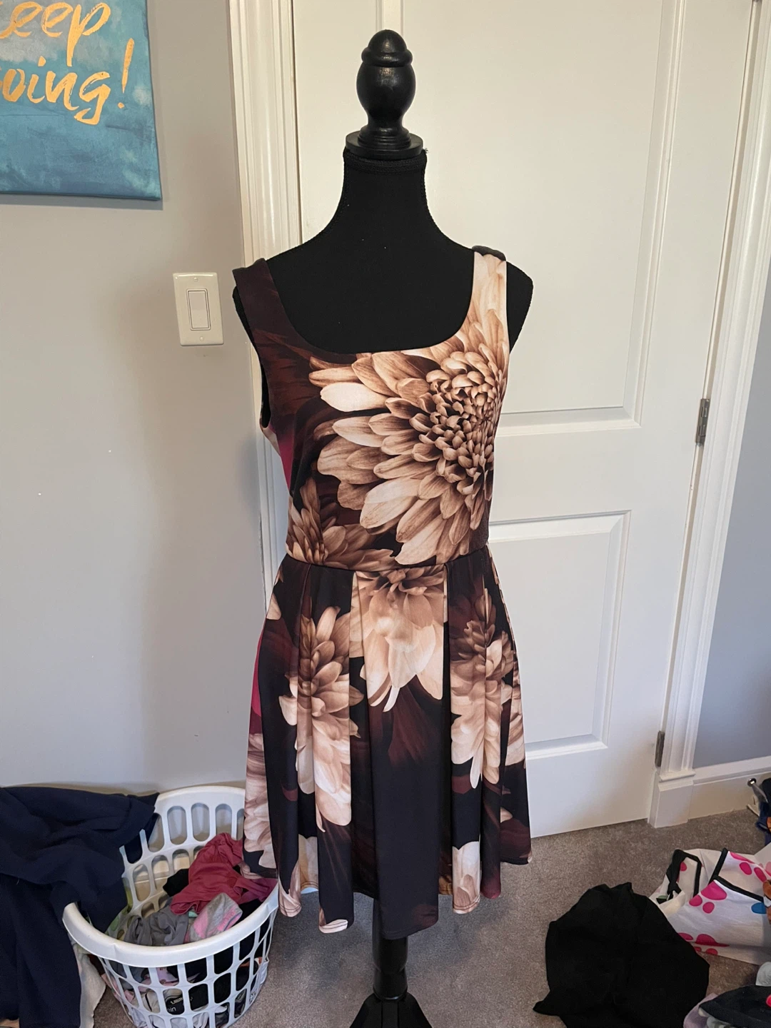 Floral Print Sleeveless Dress - photo 2