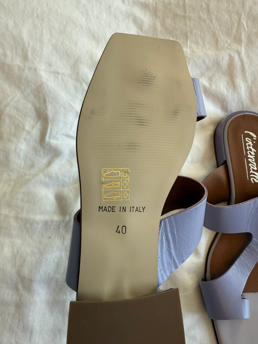 L'intervalle Lilac Leather Sandals - Size 40 - photo 2
