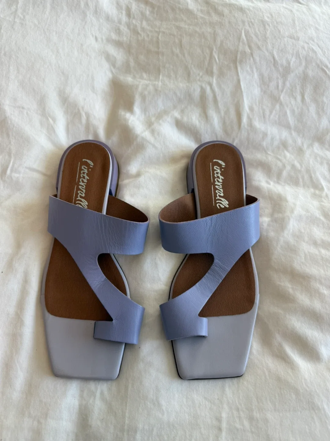 L'intervalle Lilac Leather Sandals - Size 40