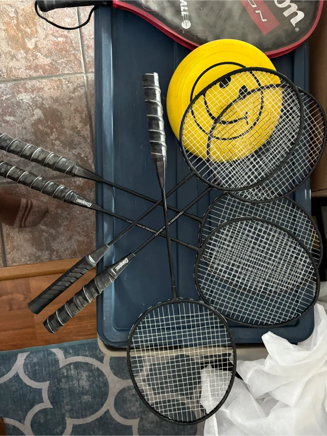 Cooper Badminton Rackets & Smiley Face Disc