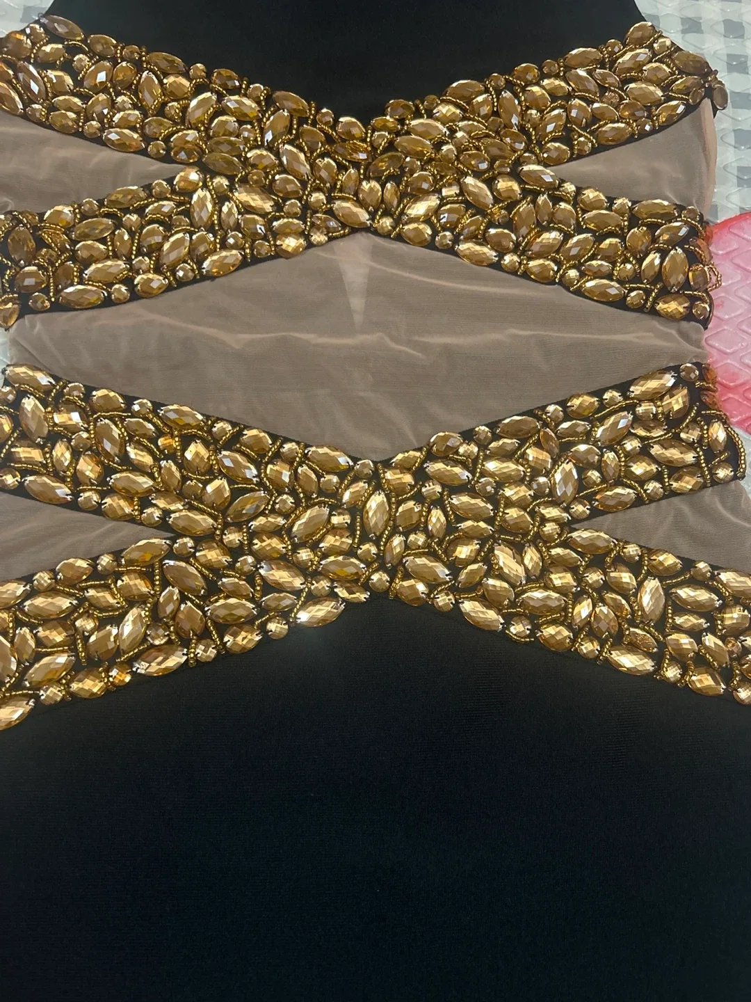 Black Dress with Gold Embellishments image indicator(2)