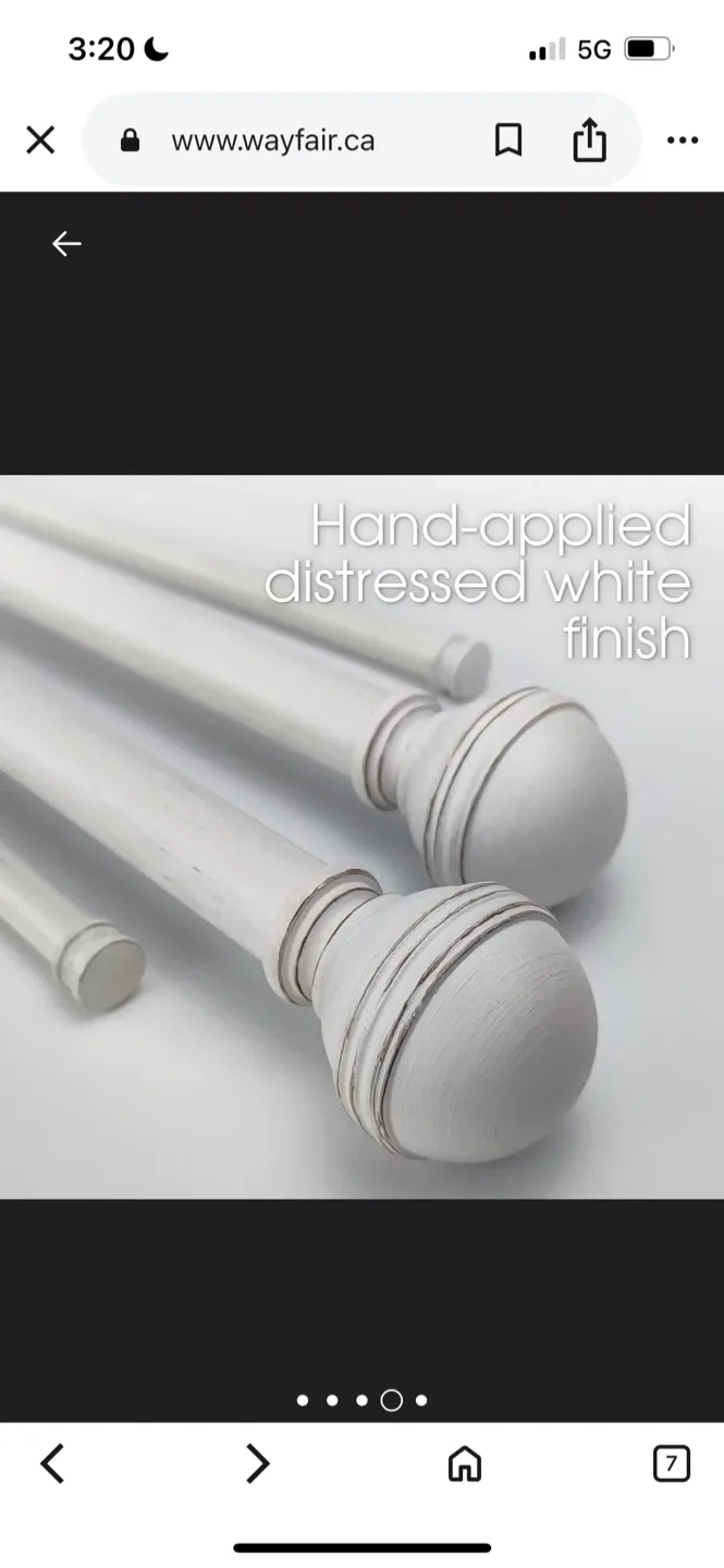 72-144" Bernie’s Adjustable 1.12 Inch Double Curtain Rod image indicator(7)