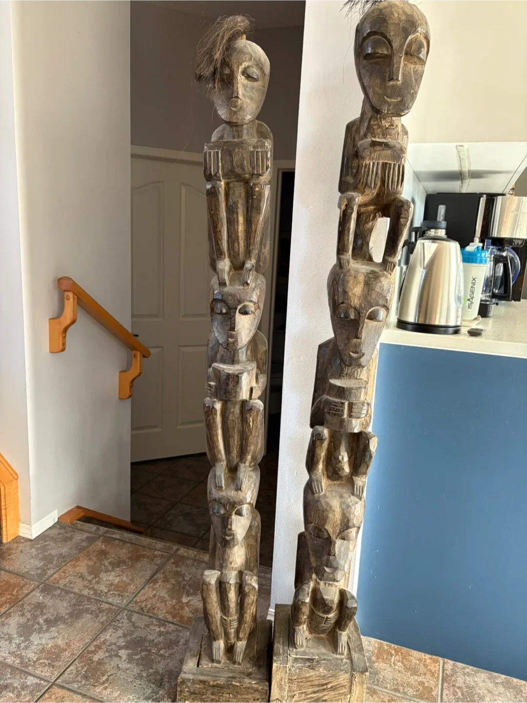 Wooden Totem Pole Statue