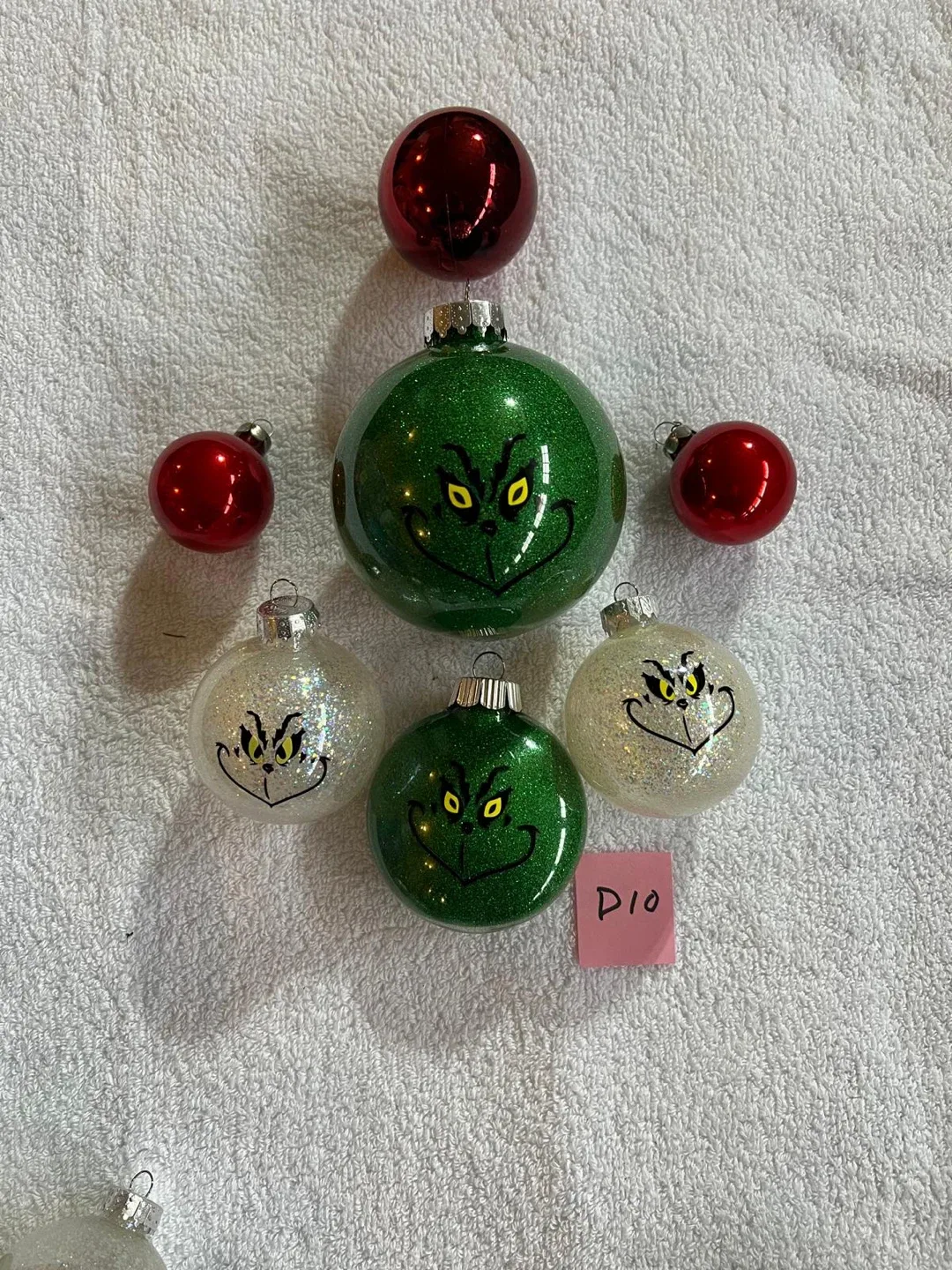 Grinch Christmas Ornaments - Handmade