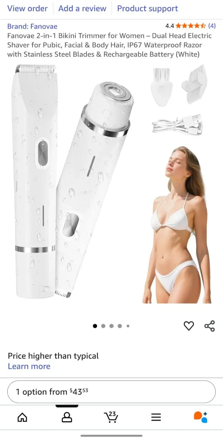 Fanovae 2-in-1 Bikini Trimmer - NEW thumbnail