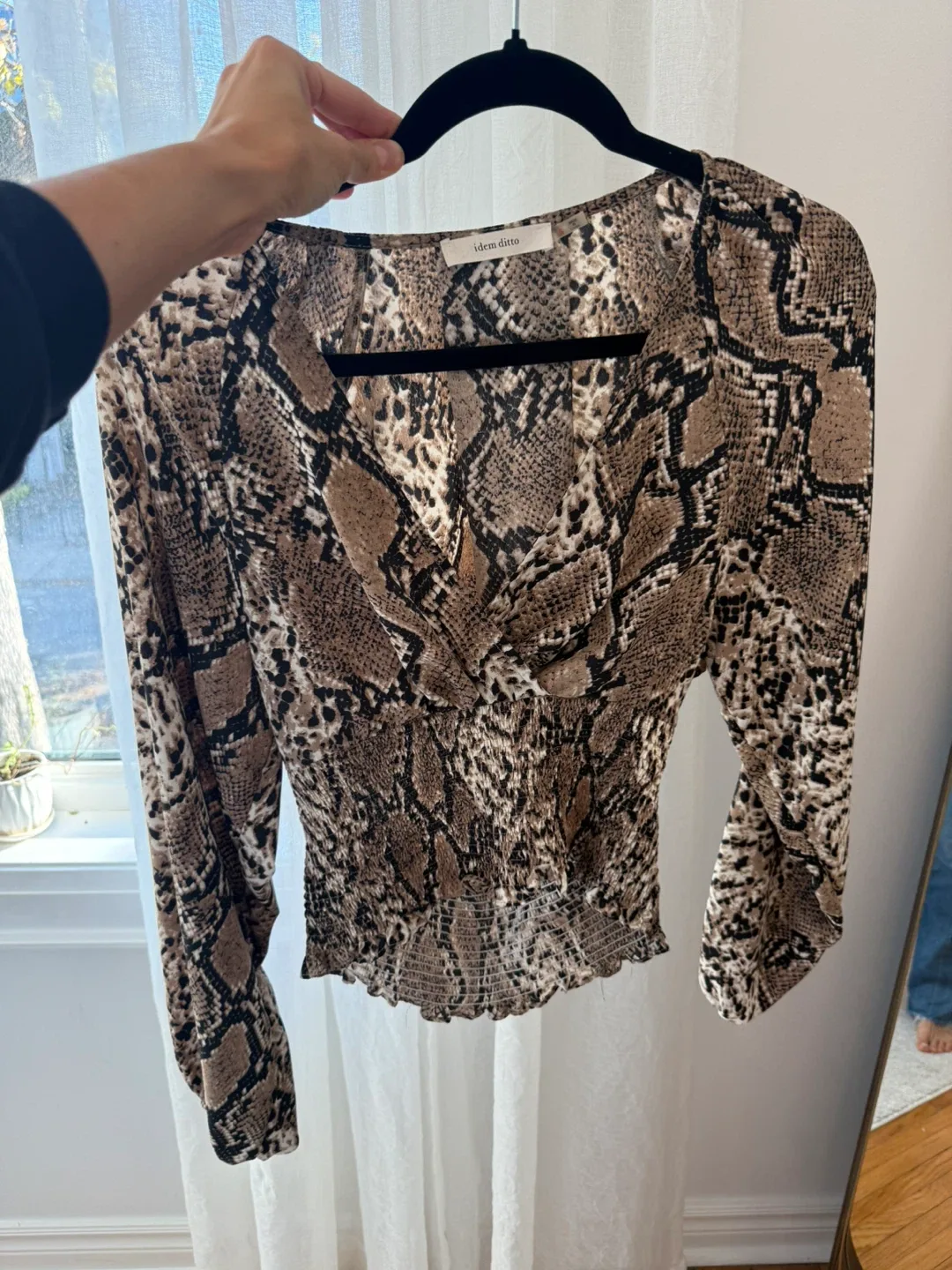 Snake Print Blouse - Size S