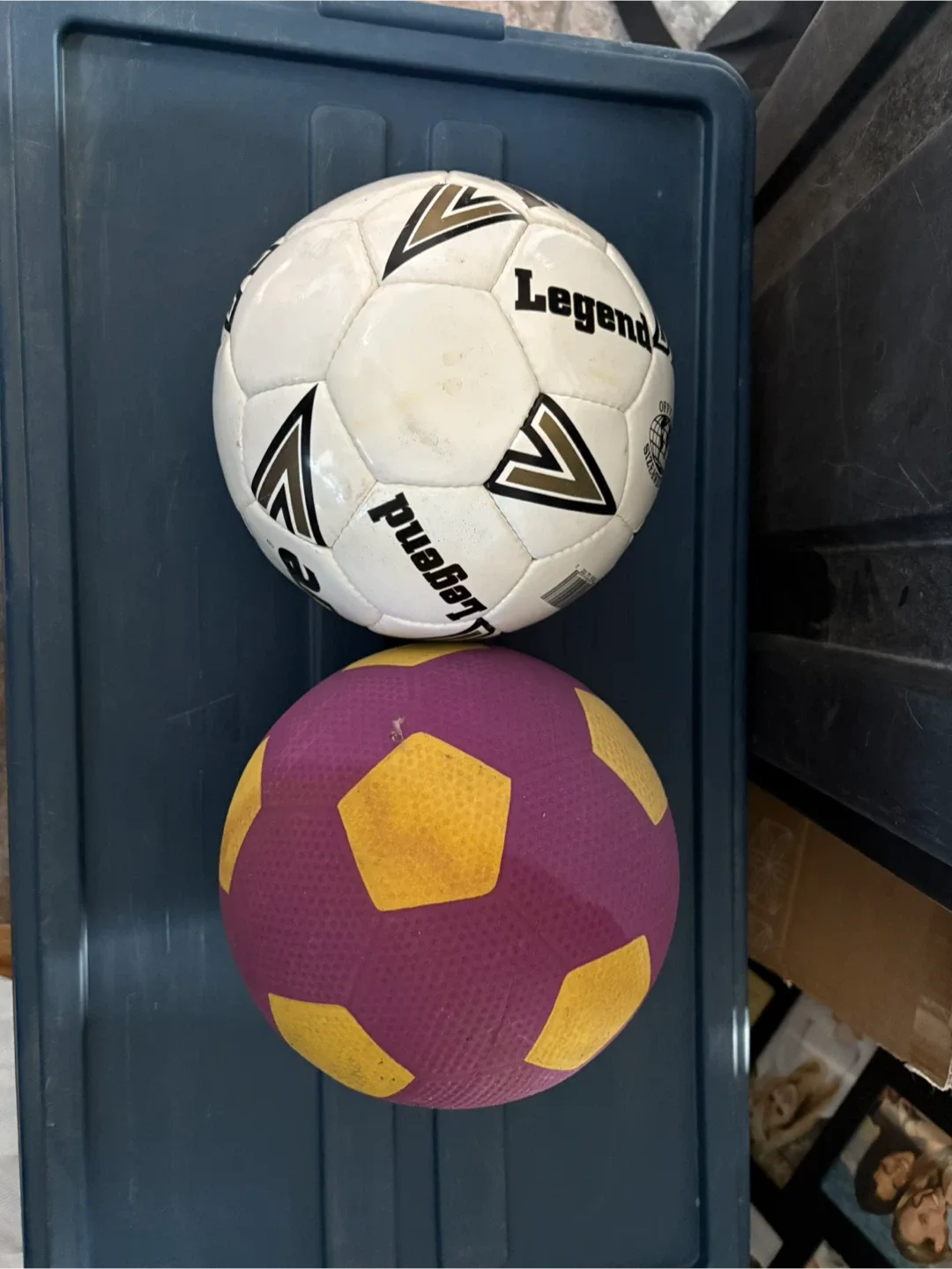 Two Soccer Balls - Legend & Purple/Yellow