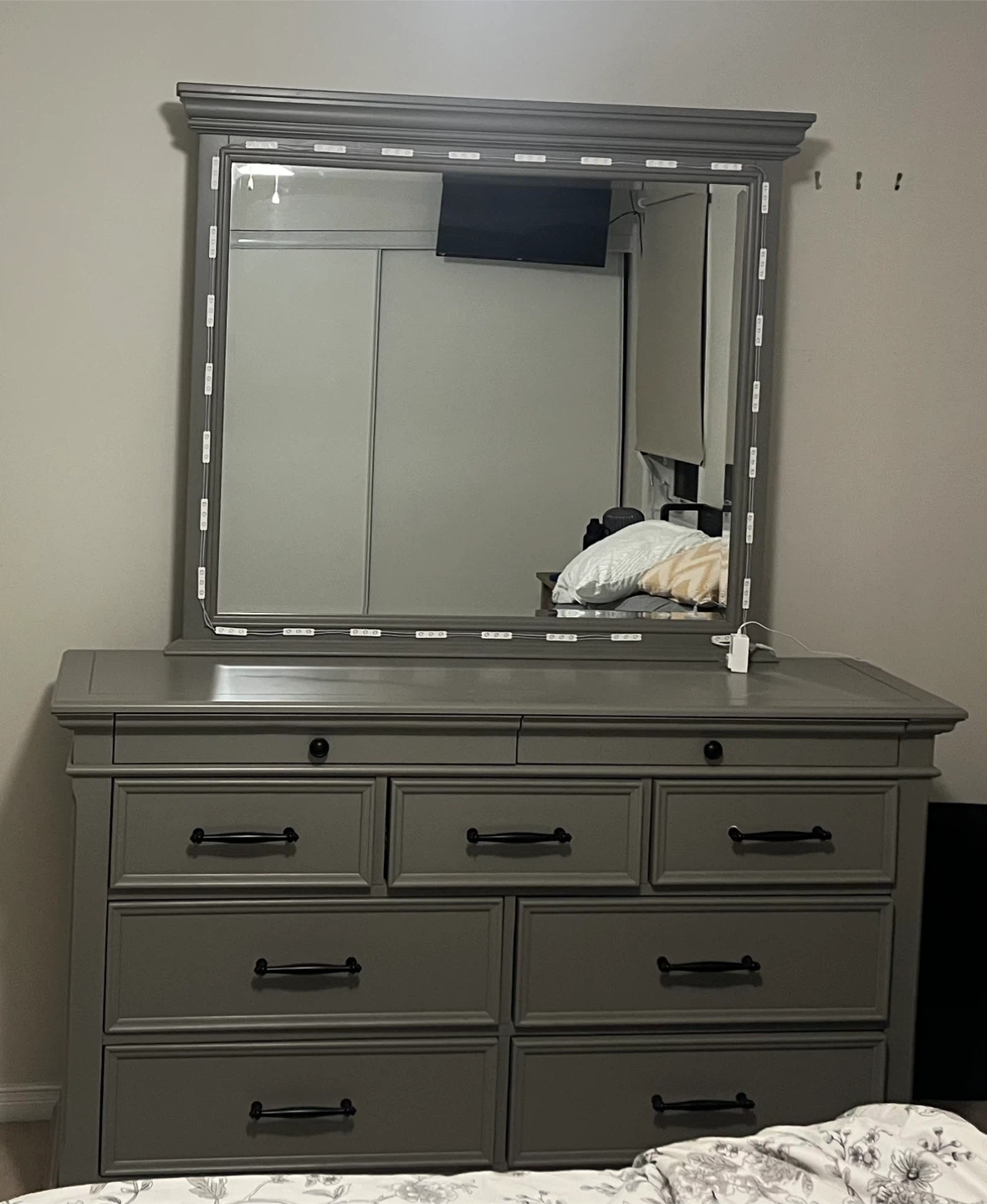 Grey Dresser with Mirror