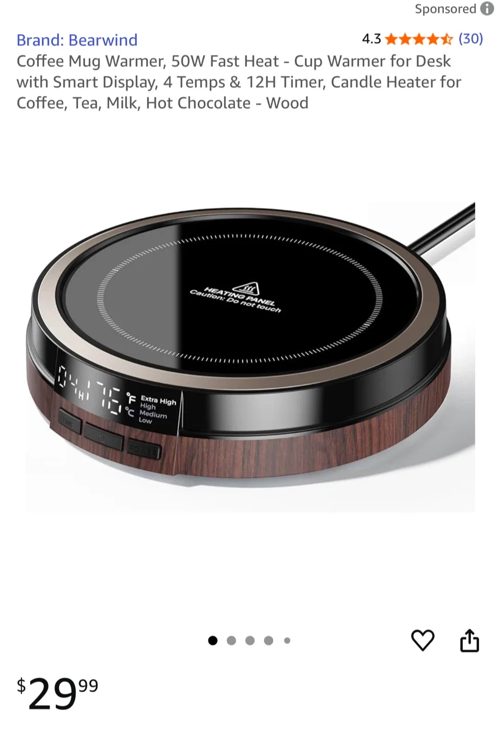 Bearwind Coffee Mug Warmer - Like New thumbnail