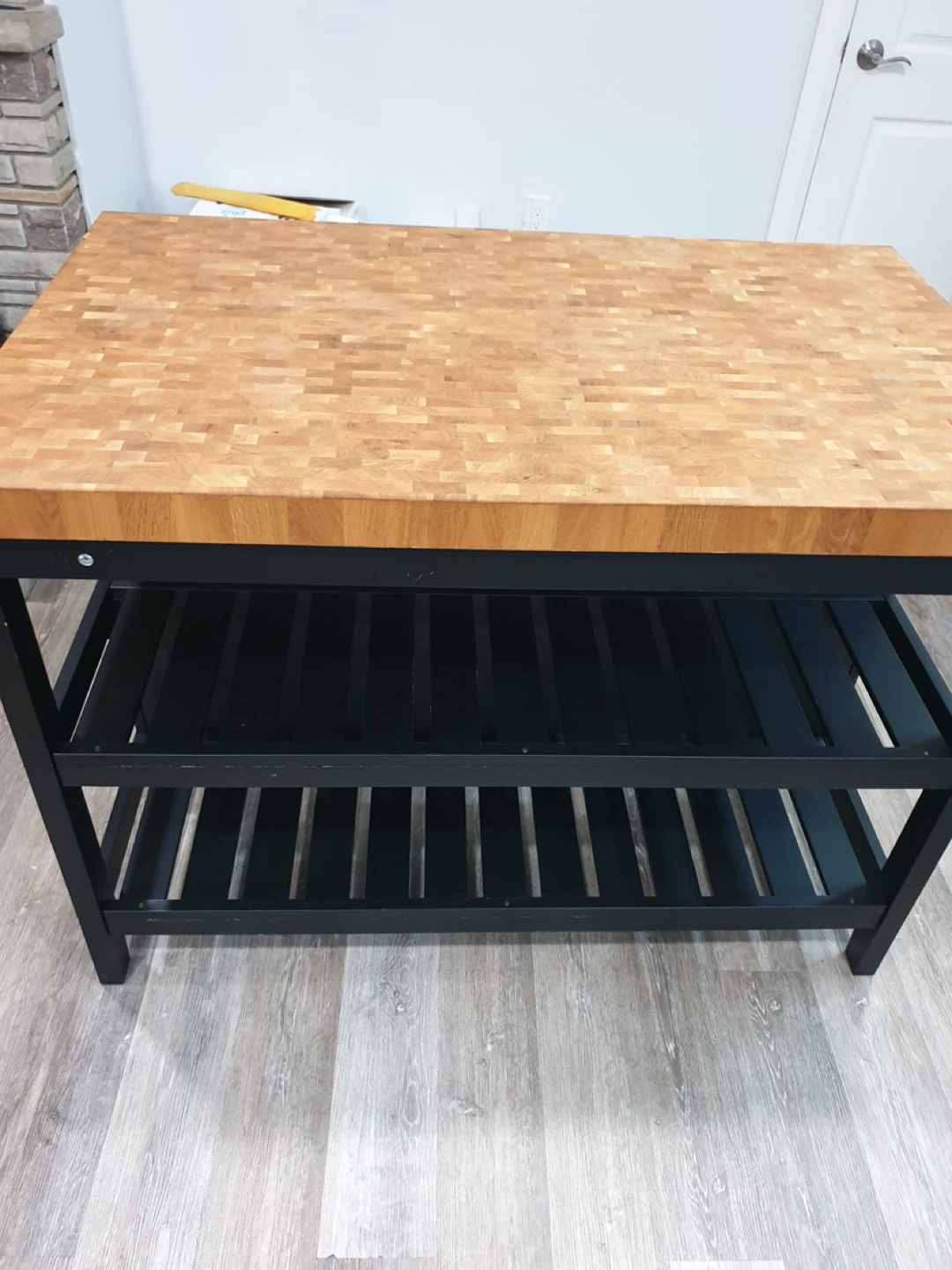 VADHOLMA Kitchen island, black/oak - photo 2