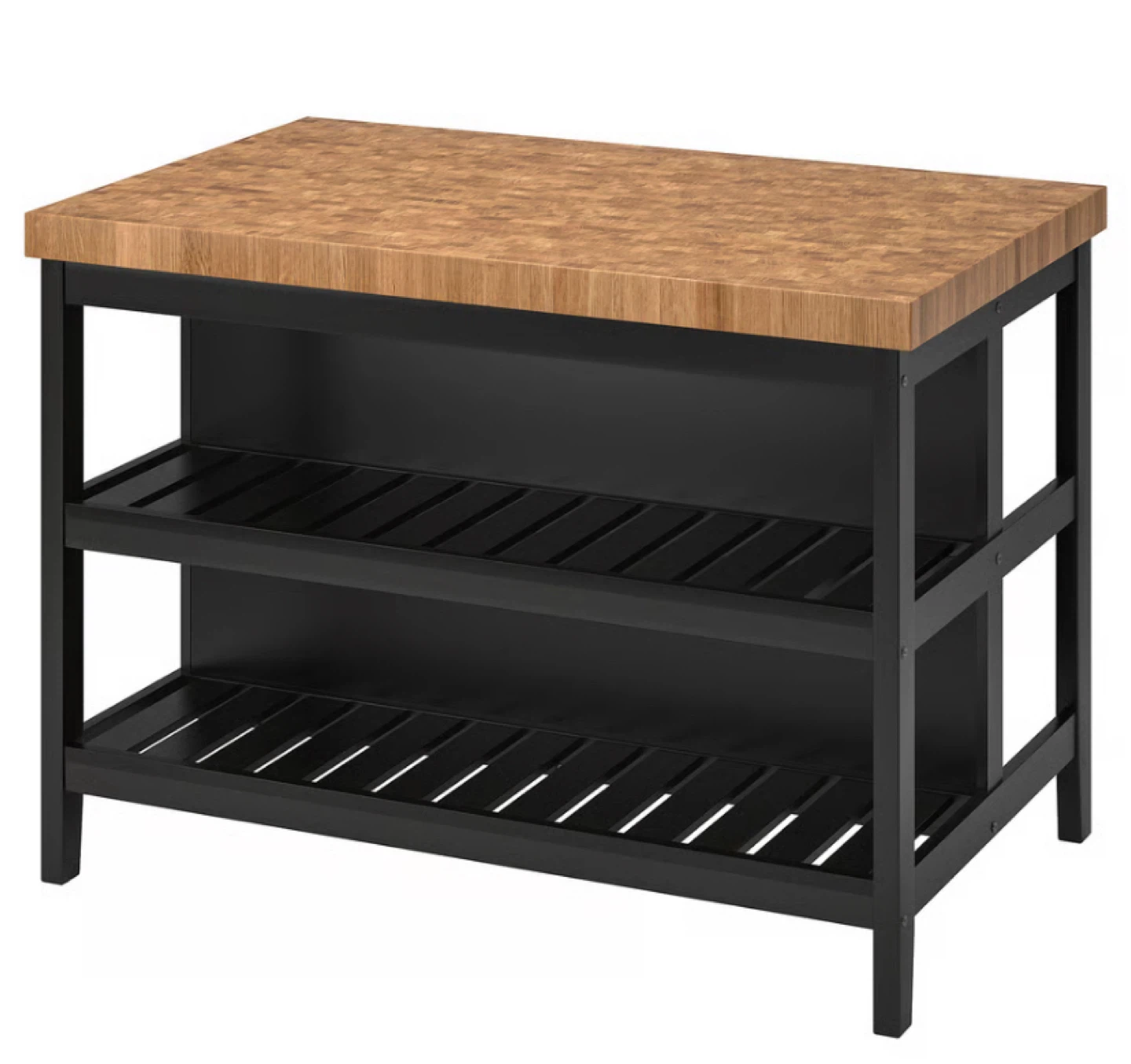 VADHOLMA Kitchen island, black/oak - photo 3