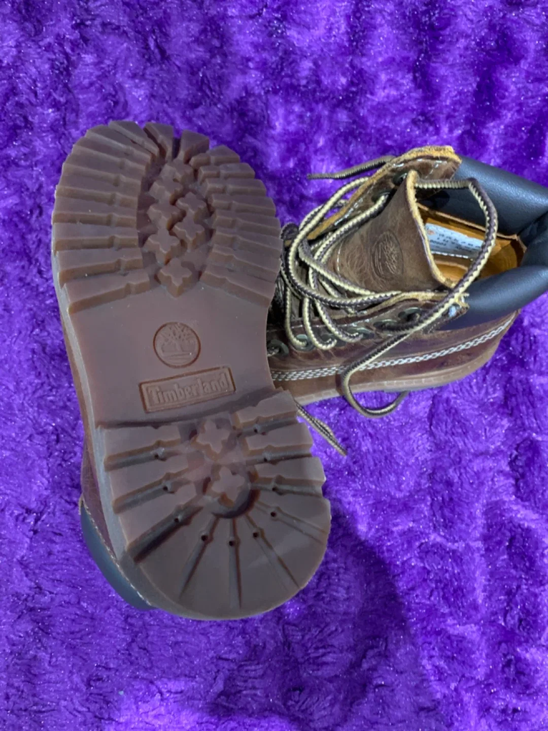 Timberland Brown Leather KIDS Boots - Size 9 US image indicator(3)