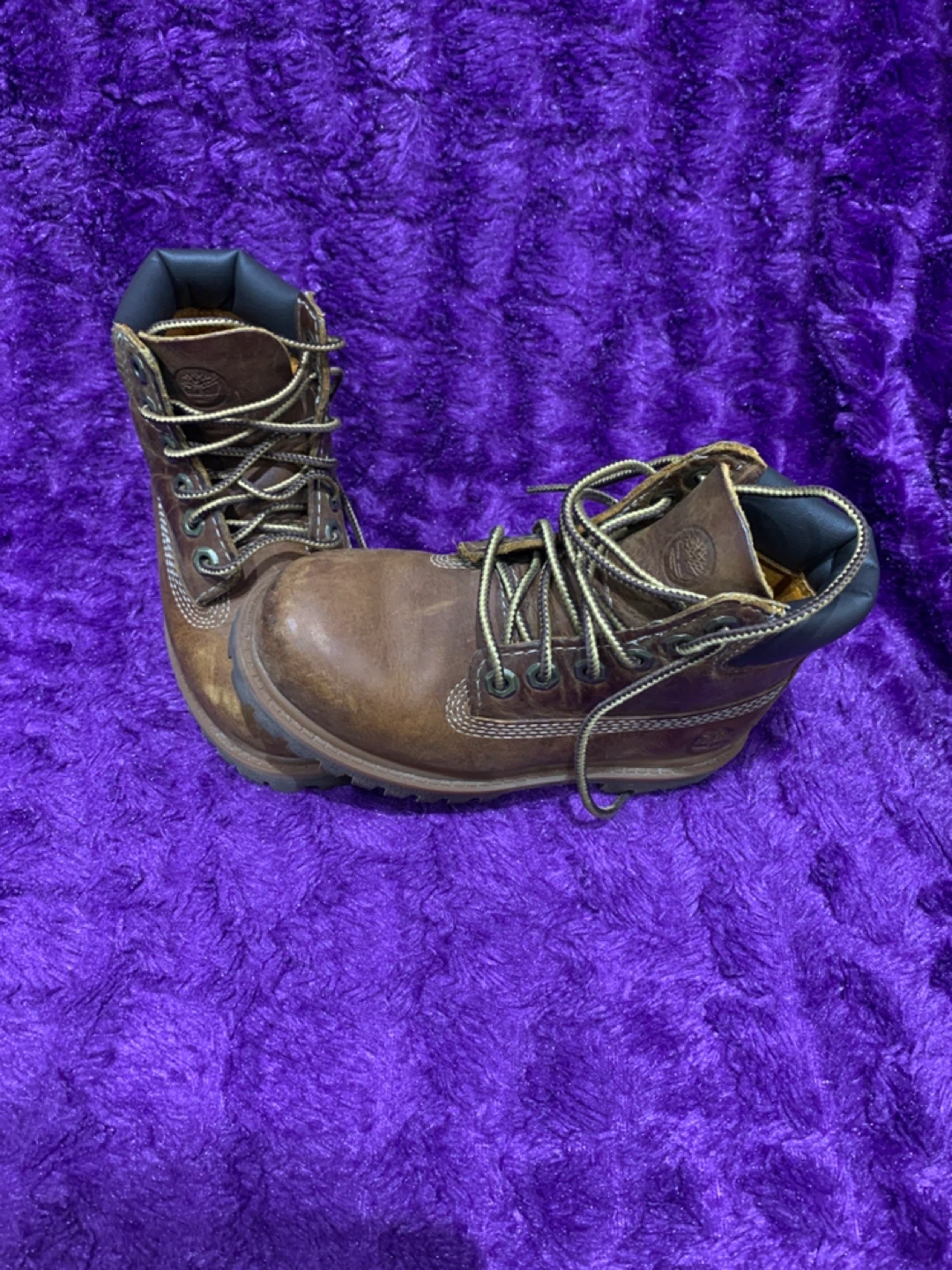 Timberland Brown Leather KIDS Boots - Size 9 US