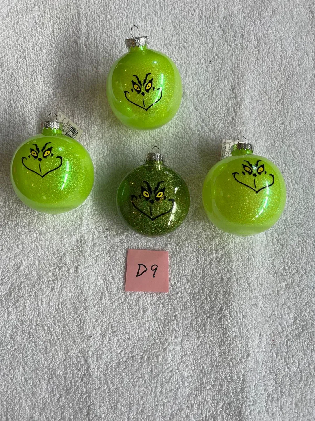 Grinch Christmas Ornaments - Set of 4