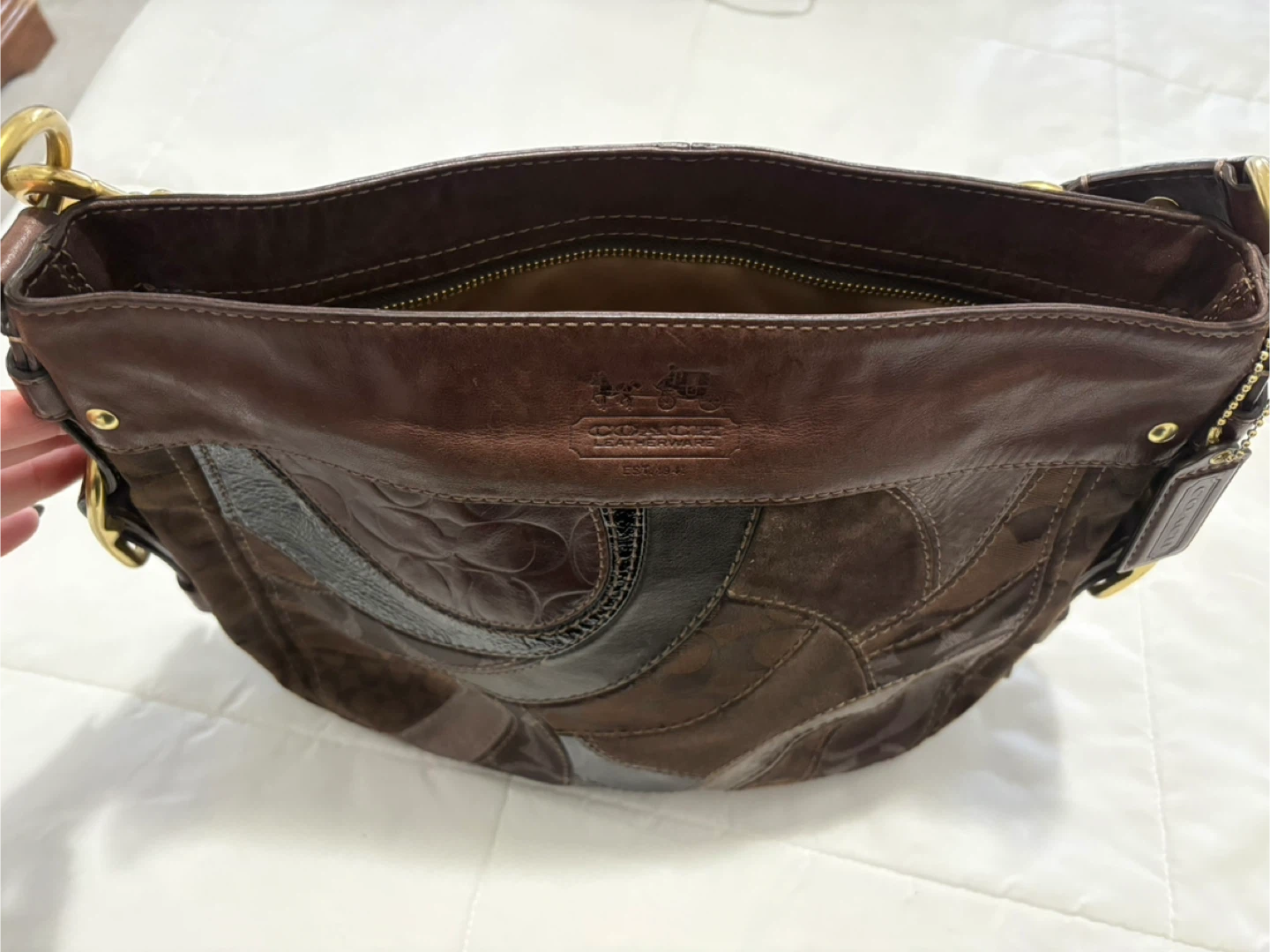 Coach Brown Patchwork Shoulder Bag & Wallet - photo 2