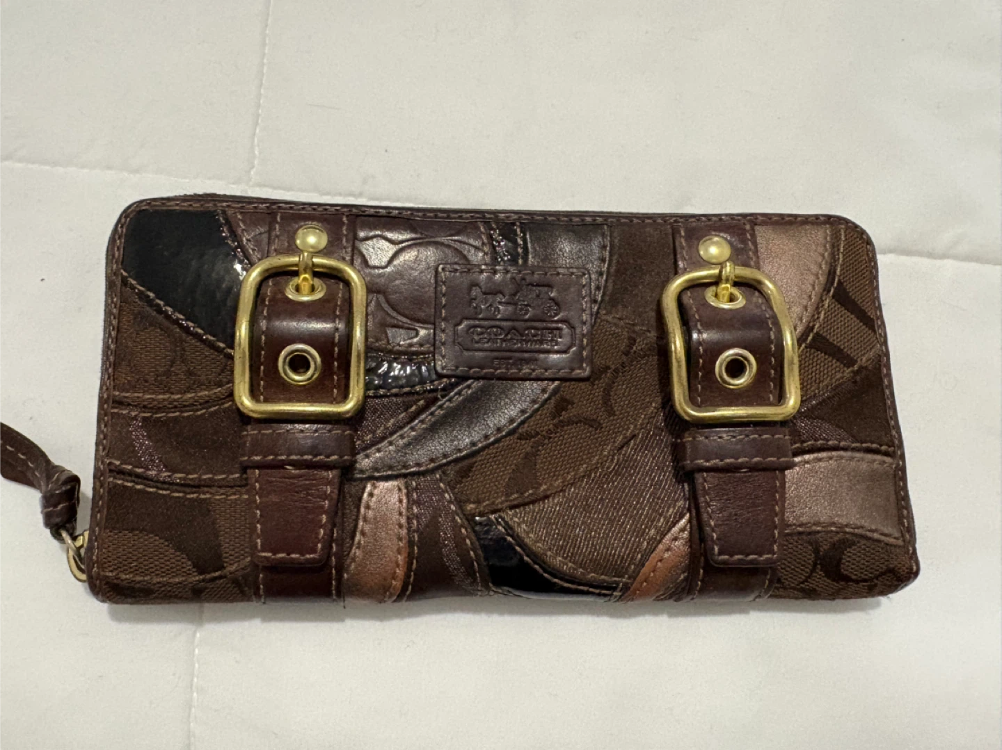 Coach Brown Patchwork Shoulder Bag & Wallet - photo 4