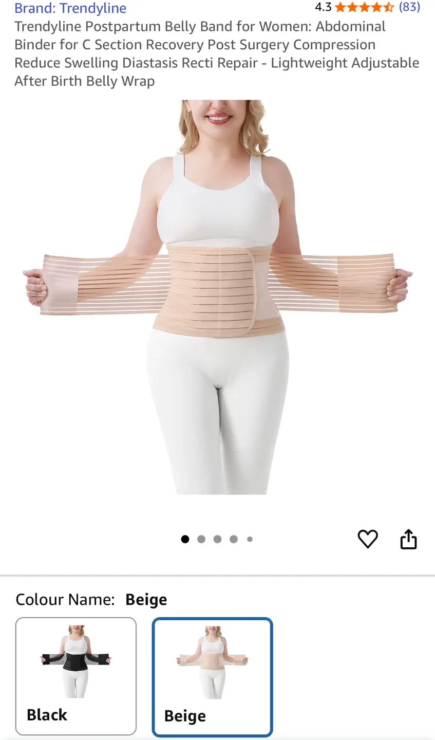 Trendyline Postpartum Belly Band - Beige image indicator(2)