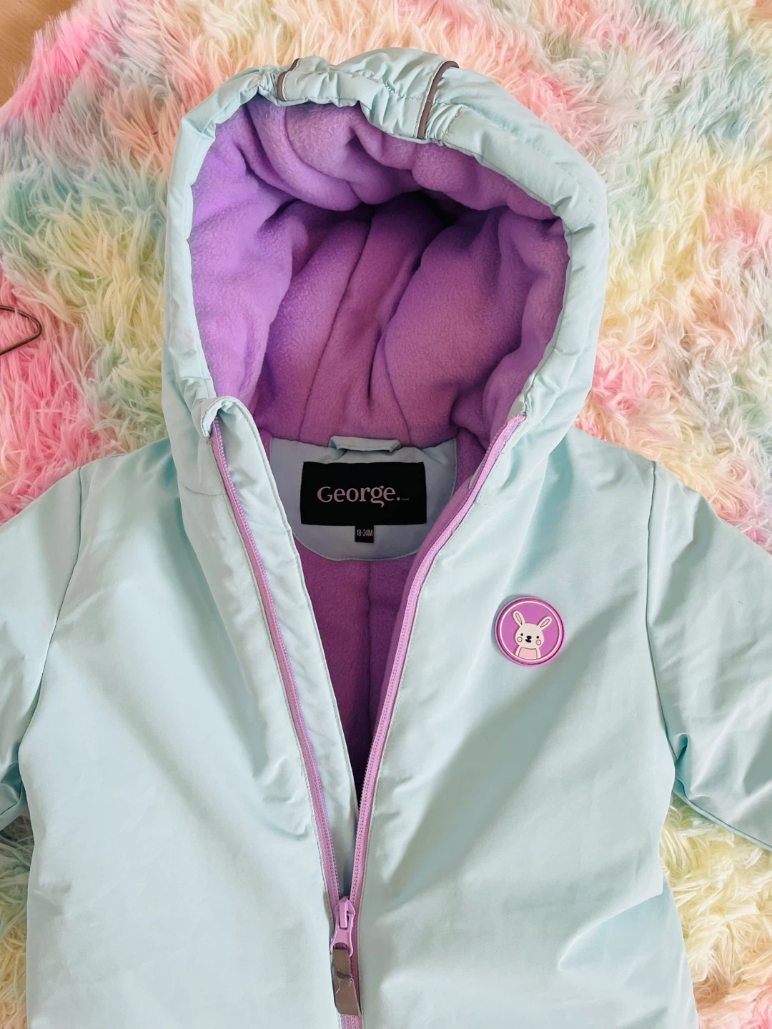 George 18-24M Snowsuit - Light Blue & Purple - photo 4