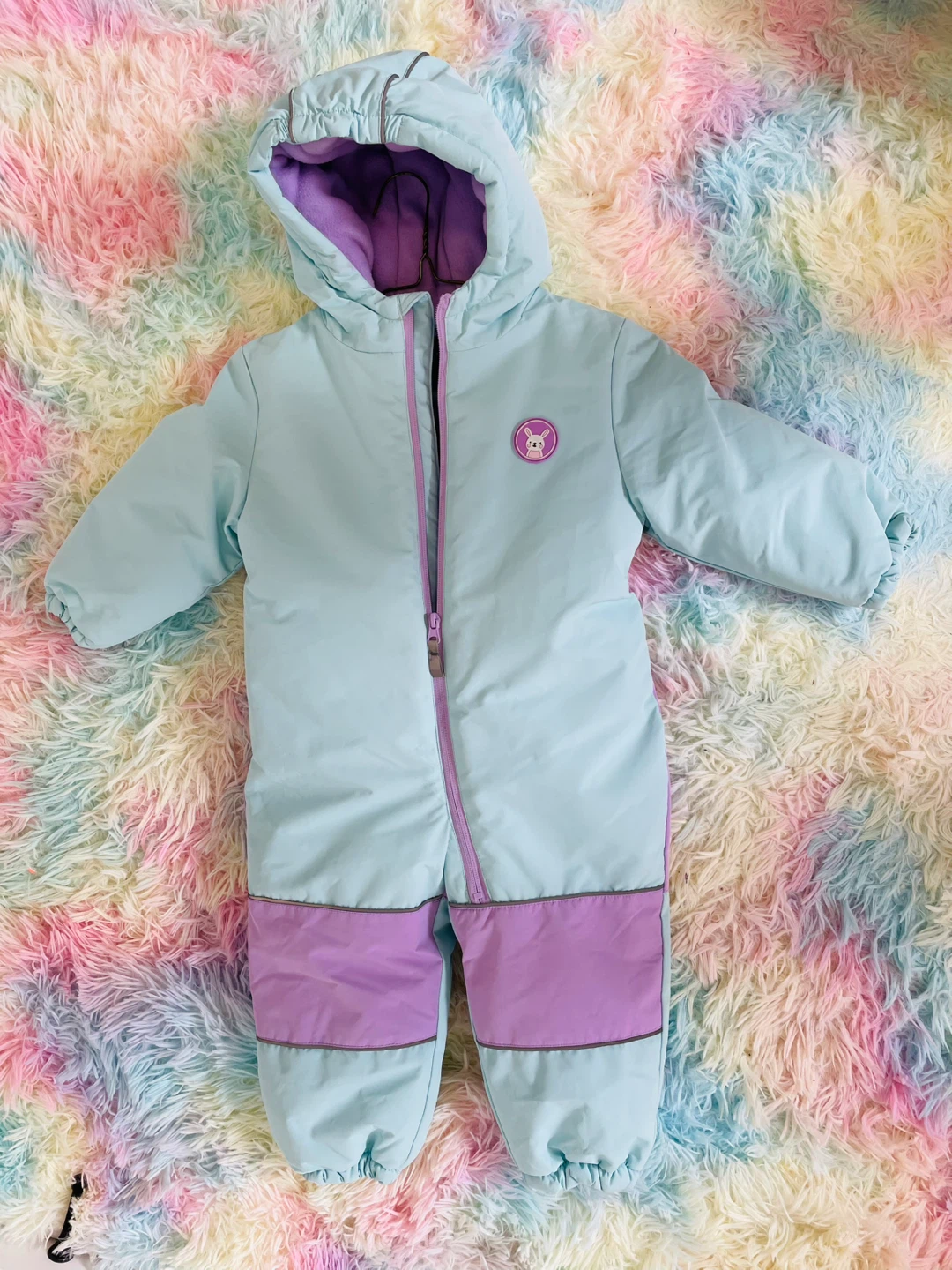 George 18-24M Snowsuit - Light Blue & Purple