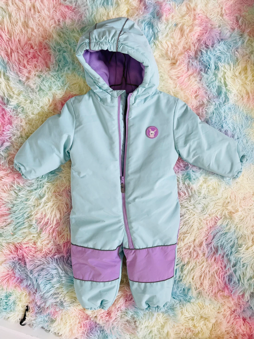 George 18-24M Snowsuit - Light Blue & Purple - photo 3