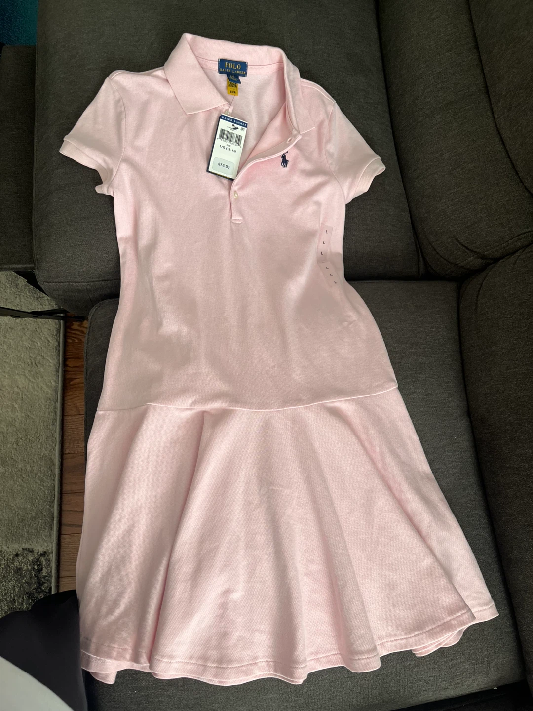 Girls Pink Polo Ralph Lauren Dress
