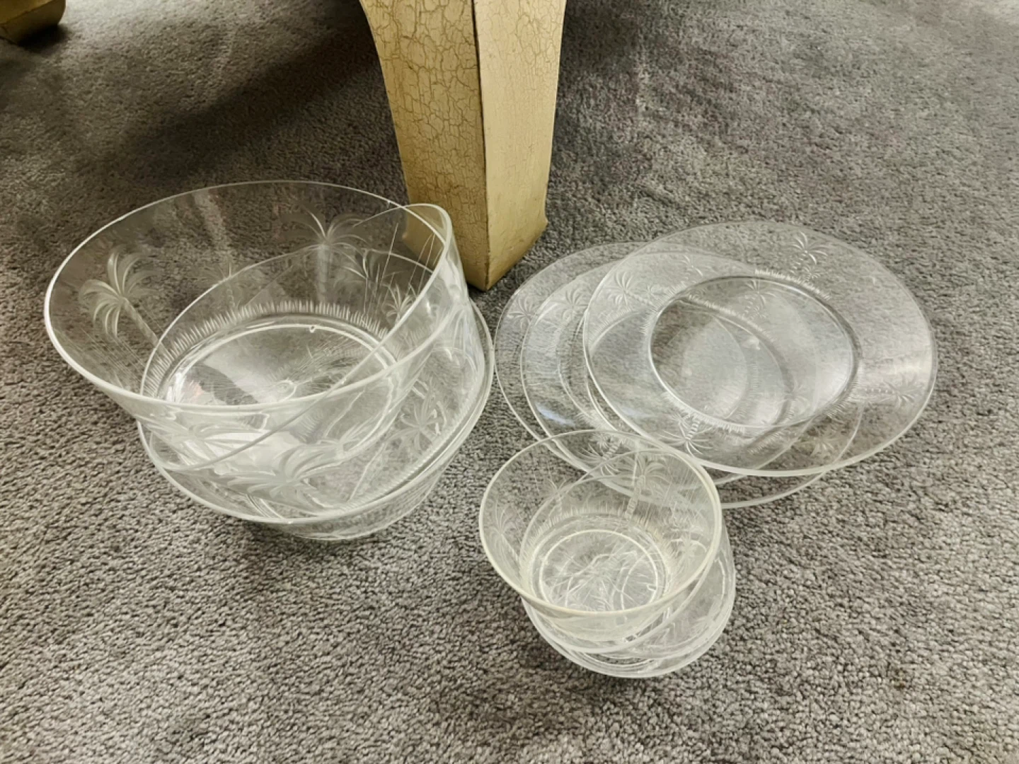 Assortment of plastic party bowls, plates, platters, & trays - photo 4