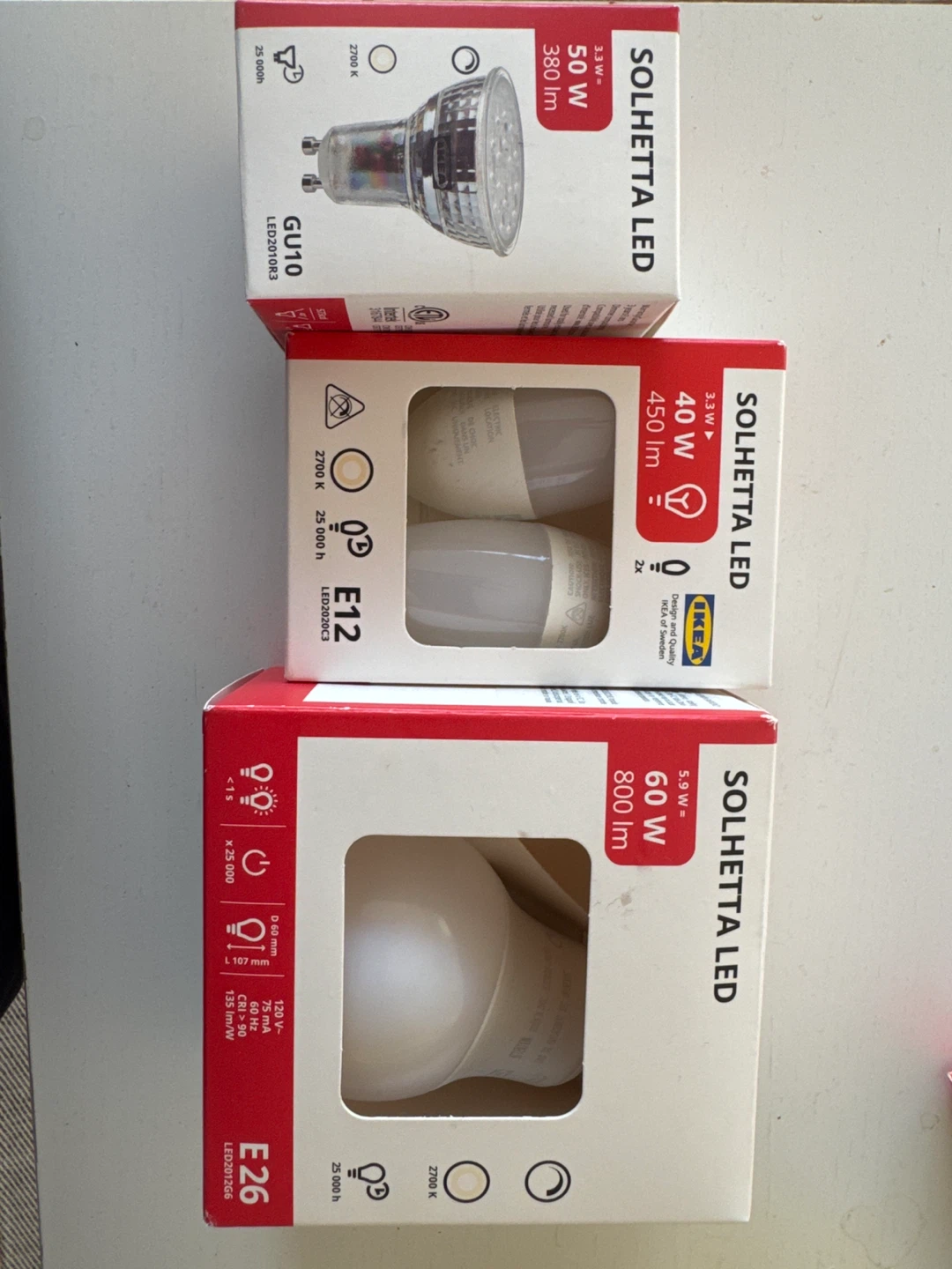 IKEA Solhetta LED Light Bulbs
