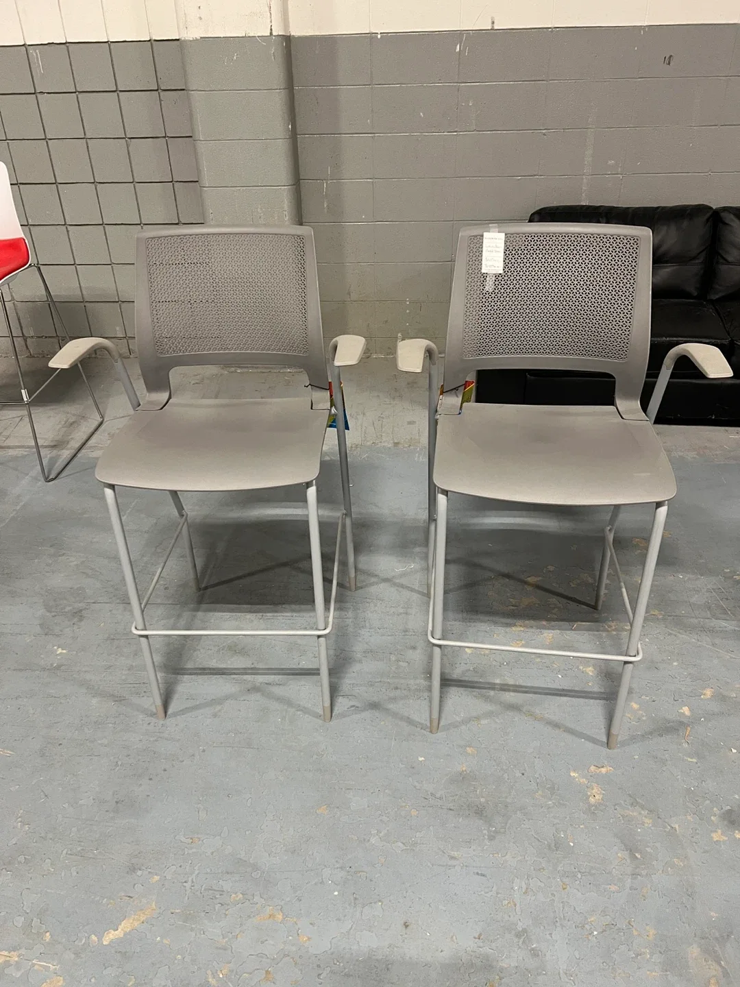 Grey Bar Stools - Set of 2