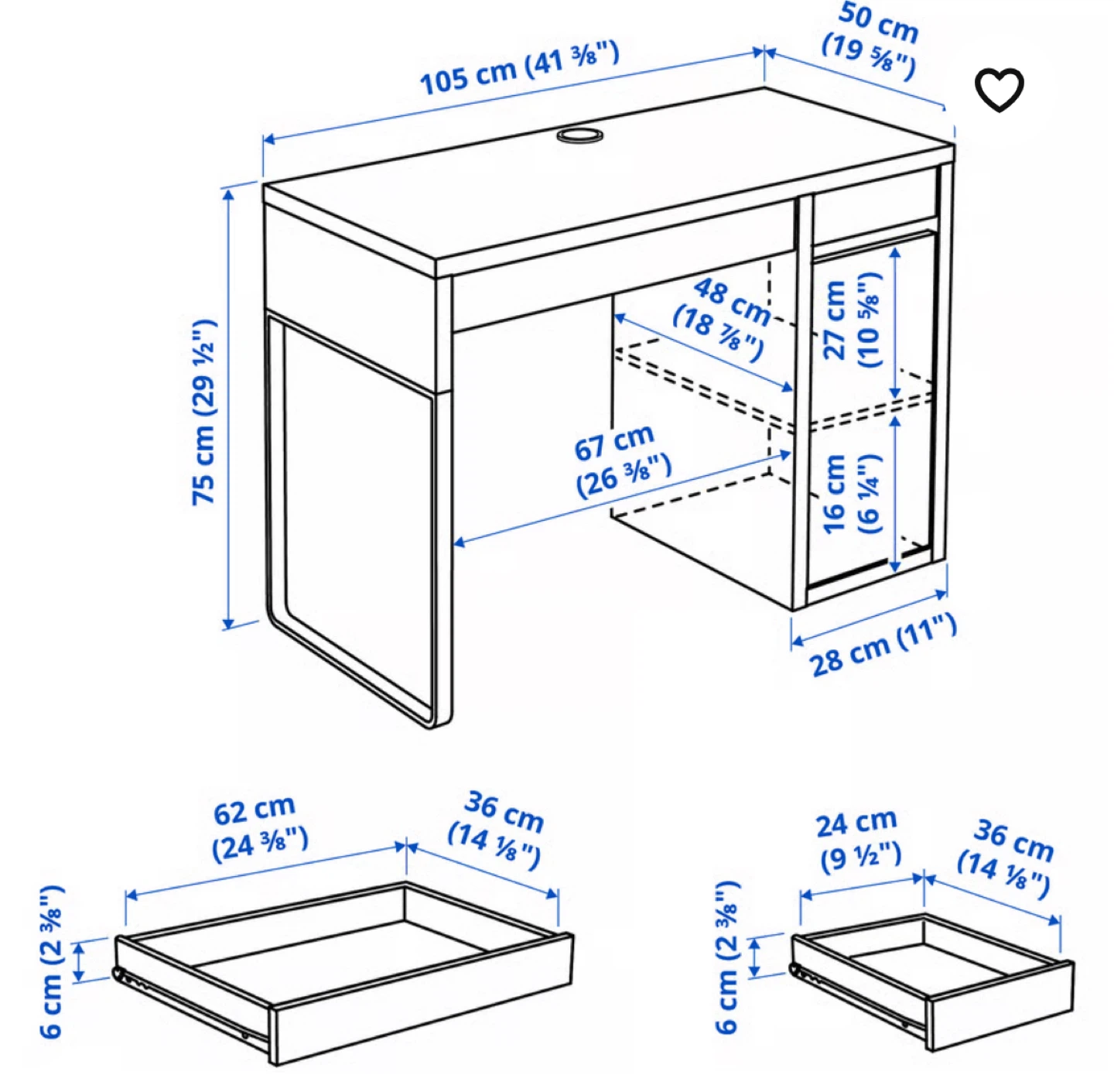 IKEA Micke Desk - Black - photo 5