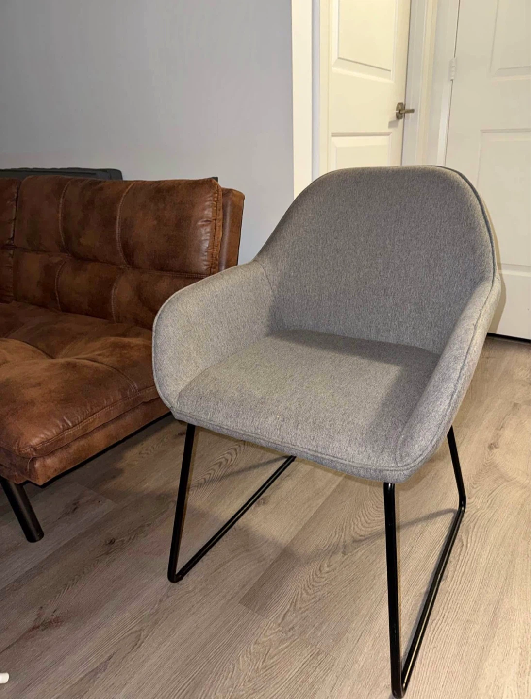 Grey Upholstered Accent Chair