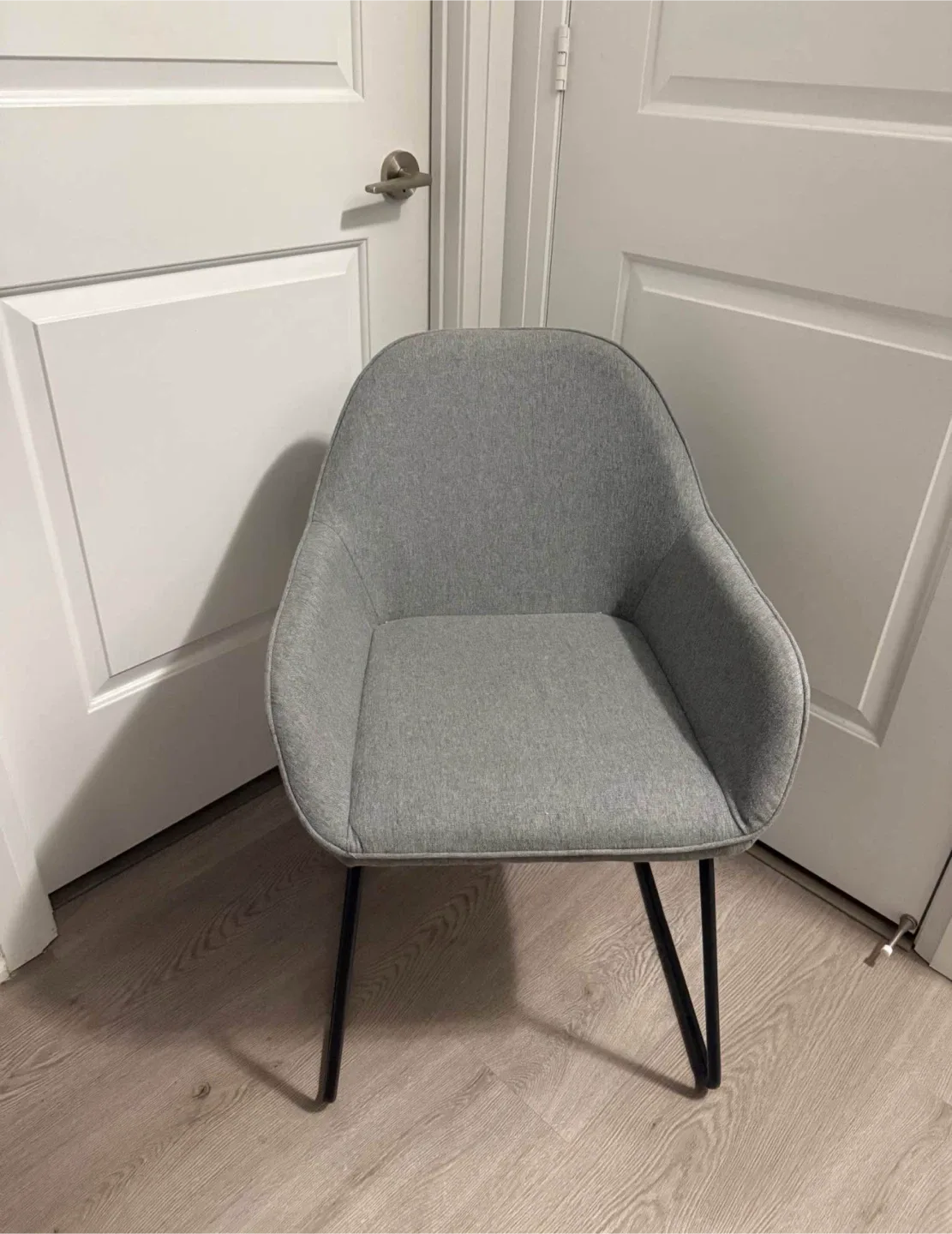 Grey Upholstered Accent Chair image indicator(4)